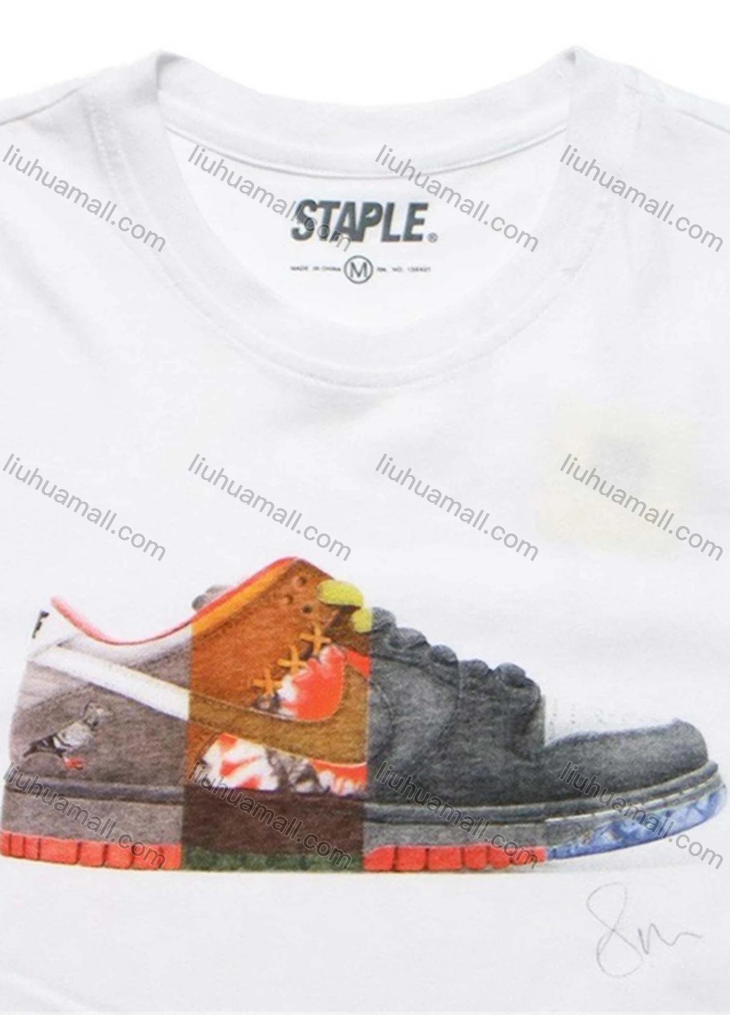 Wholesale Men's Round Neck Short Sleeve Shoe Graphic T-Shirt 1908C10115# - Liuhuamall