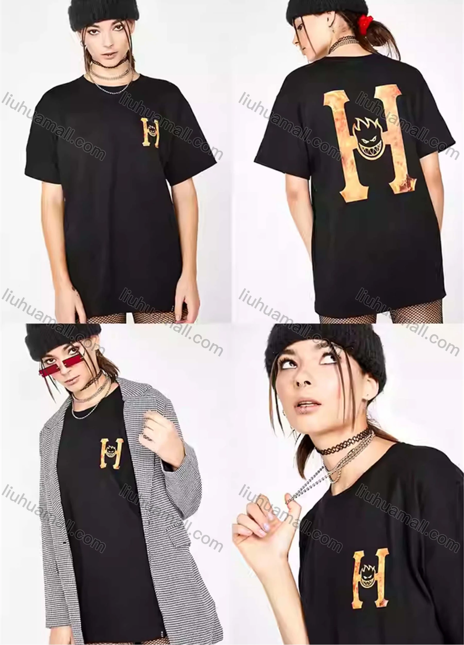 Wholesale Men's Round Neck Short Sleeve Cartoon Graphic T-Shirt TS00739# - Liuhuamall