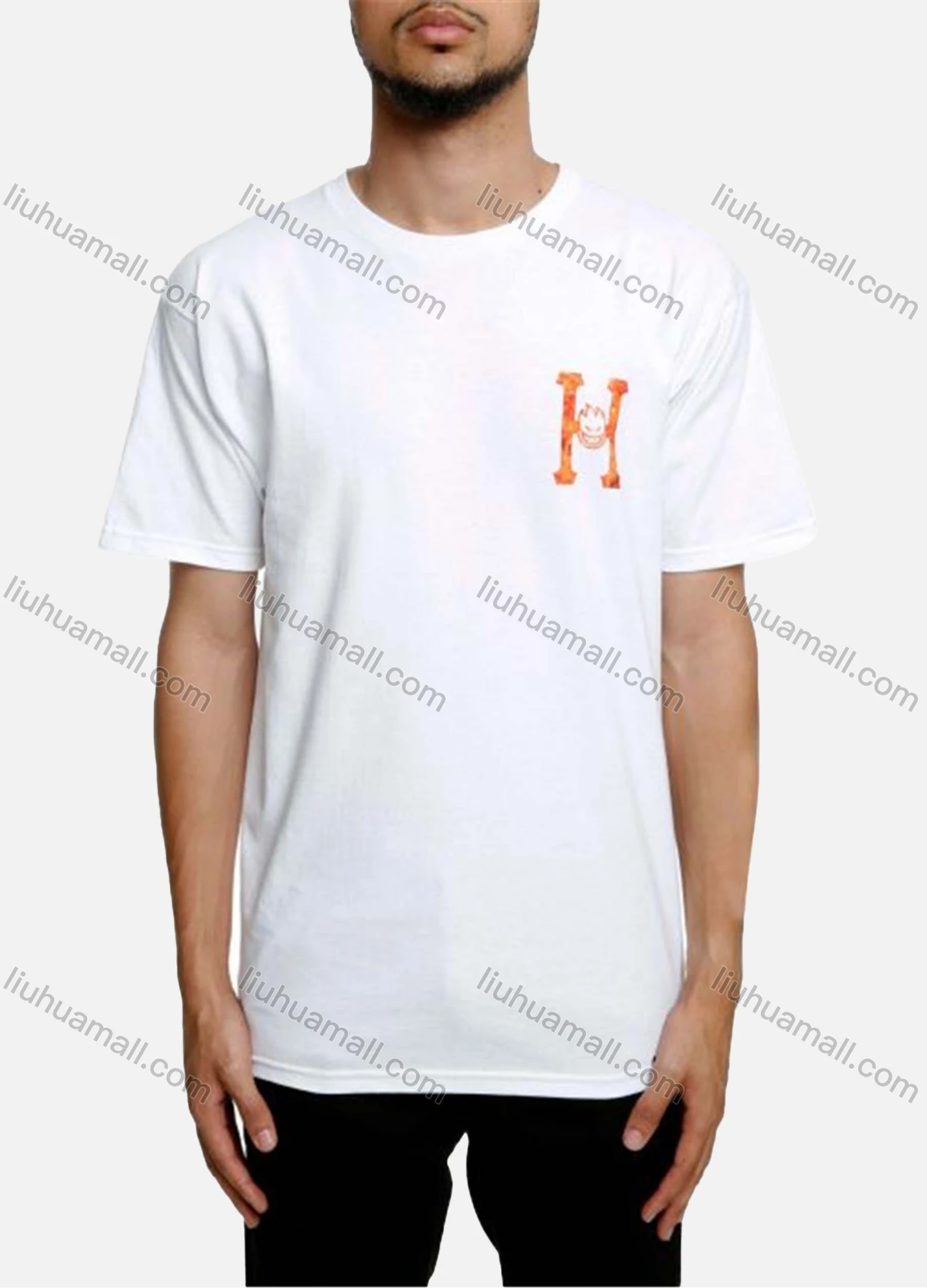 Wholesale Men's Round Neck Short Sleeve Cartoon Graphic T-Shirt TS00739# - Liuhuamall