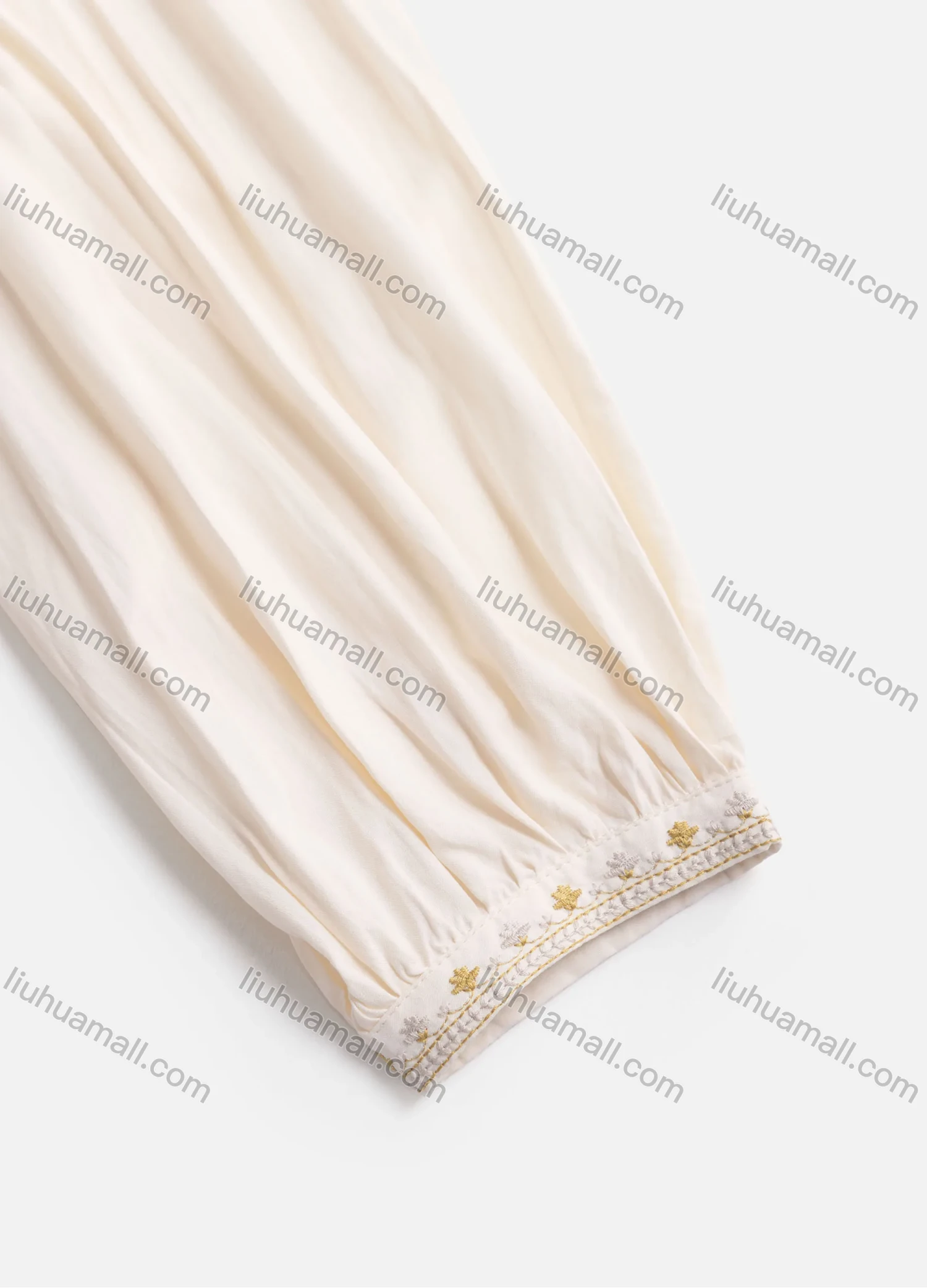 Wholesale Women's Casual Vintage Embroidery Notched Neck Long Sleeve Blouse - Liuhuamall