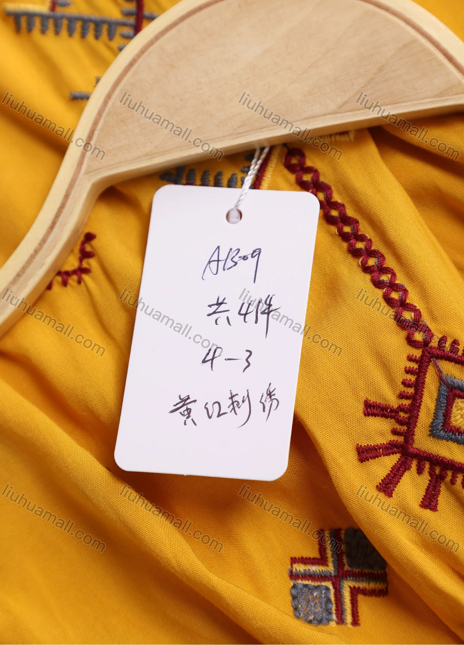 Wholesale Women's Casual Vintage Embroidery Notched Tie Neck Long Sleeve Blouse - Liuhuamall