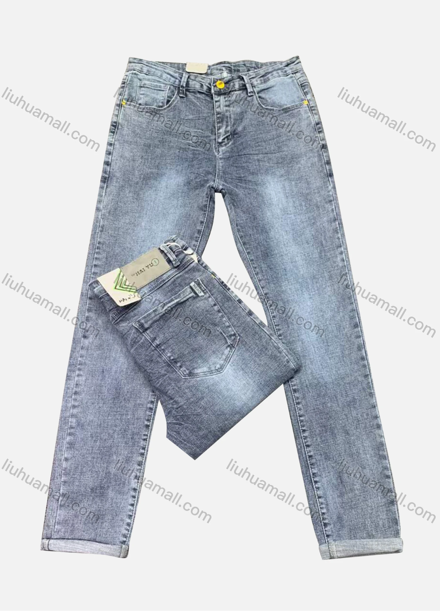 Wholesale Men's Casual Plain Distressed Ankle Length Straight Leg Jean 908# - Liuhuamall
