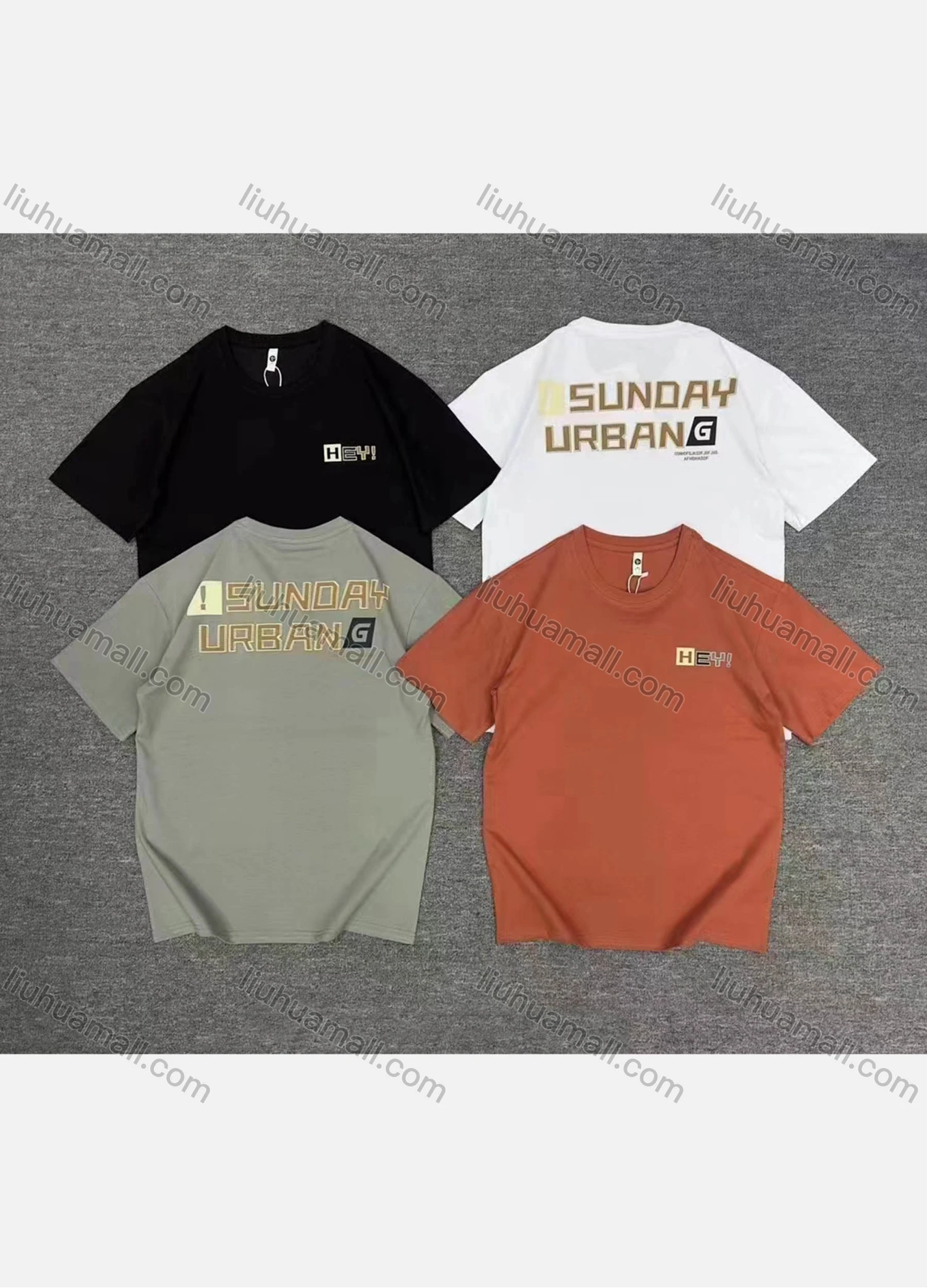 Wholesale Men's Casual Letter Print Short Sleeve Tee - Liuhuamall