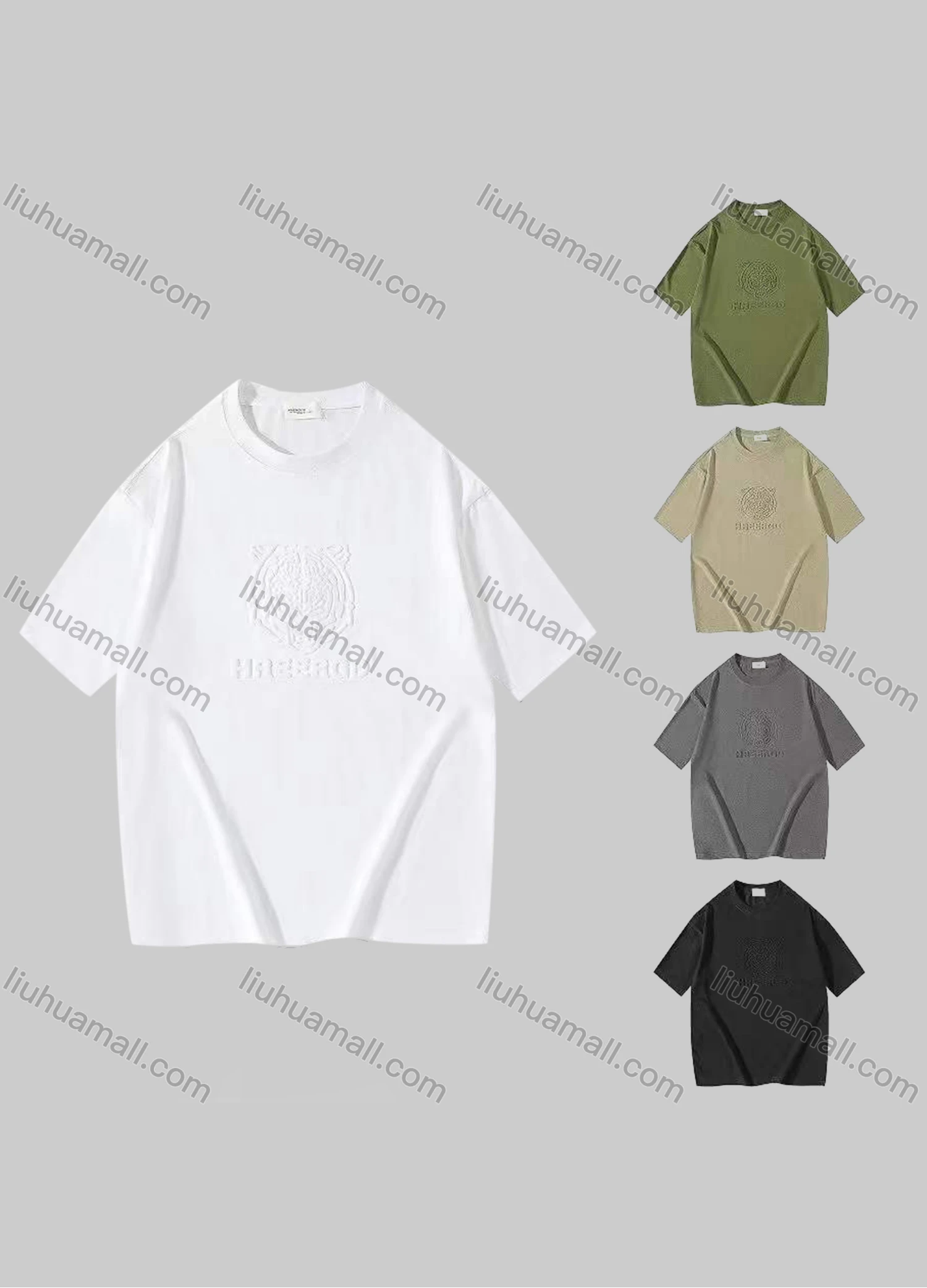 Wholesale Men's Casual Plain Round Neck Short Sleeve Tee - Liuhuamall