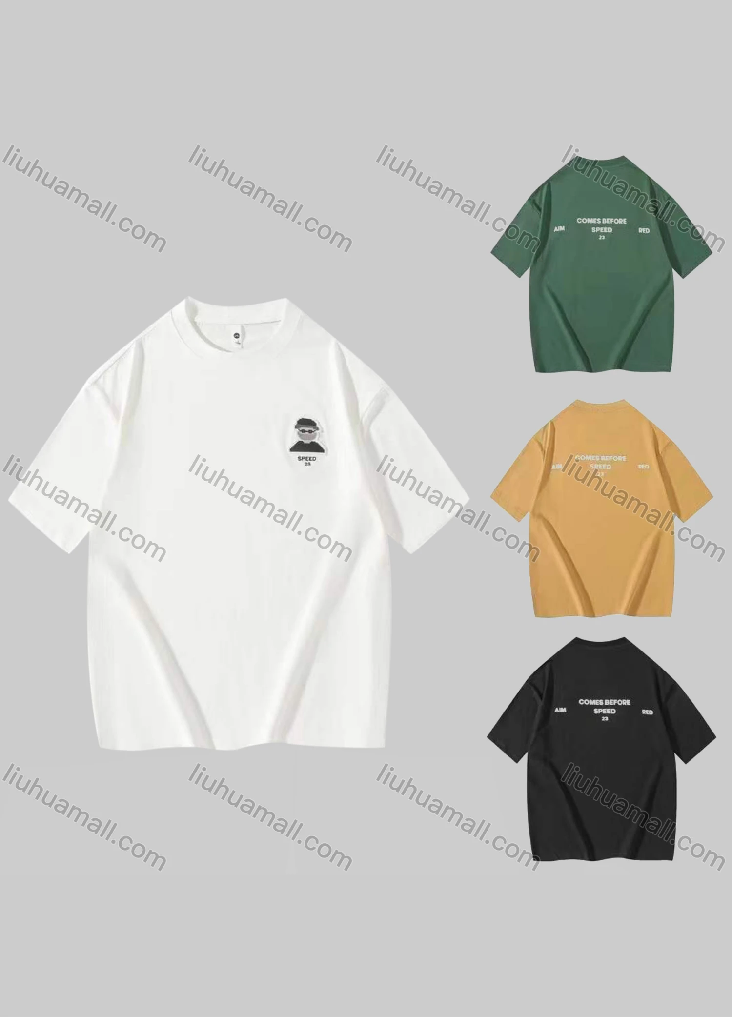 Wholesale Men's Casual Logo Round Neck Short Sleeve Tee - Liuhuamall