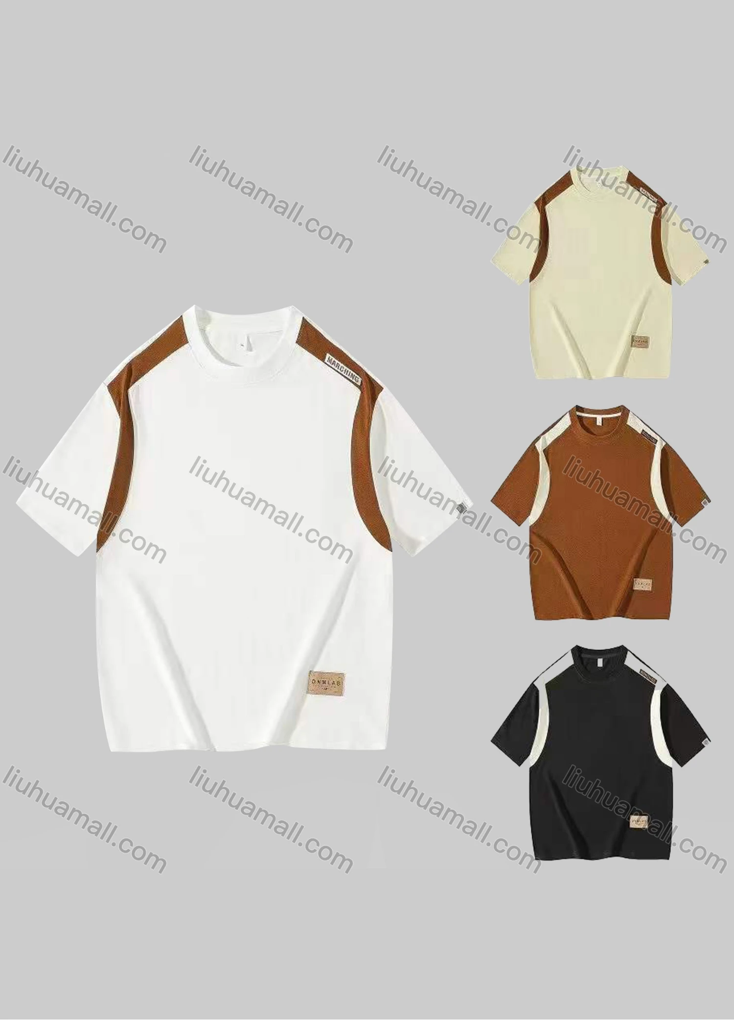 Wholesale Men's Casual Round Neck Short Sleeve Tee - Liuhuamall