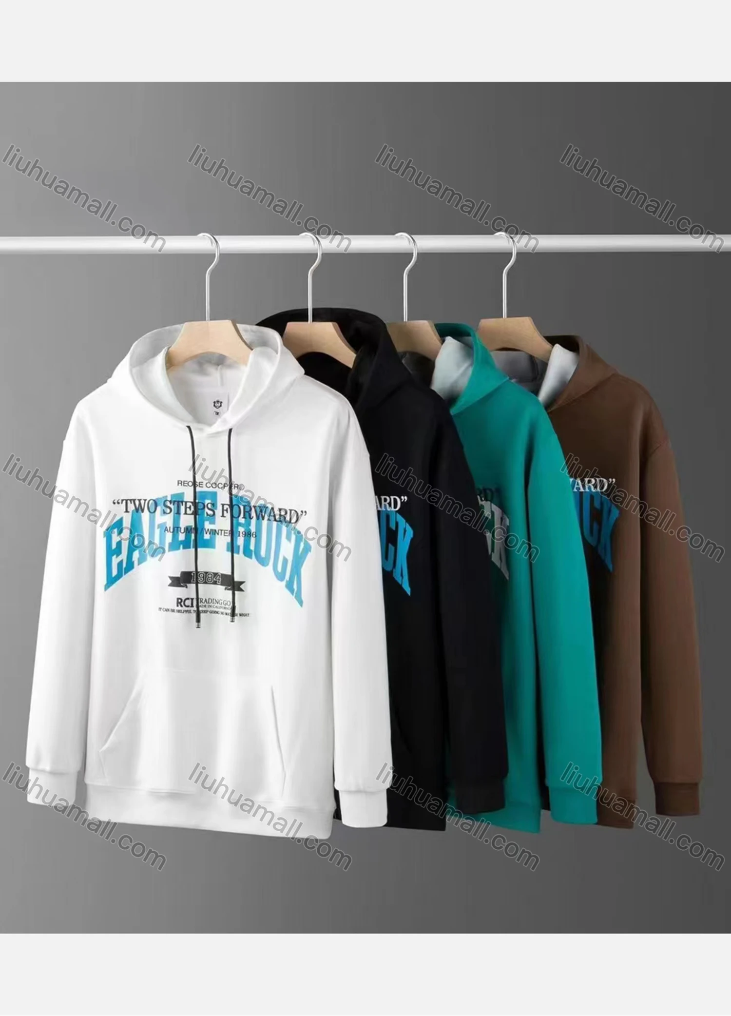 Wholesale Men's Casual Letter Print Long Sleeve Drawstring Hoodie 91# - Liuhuamall