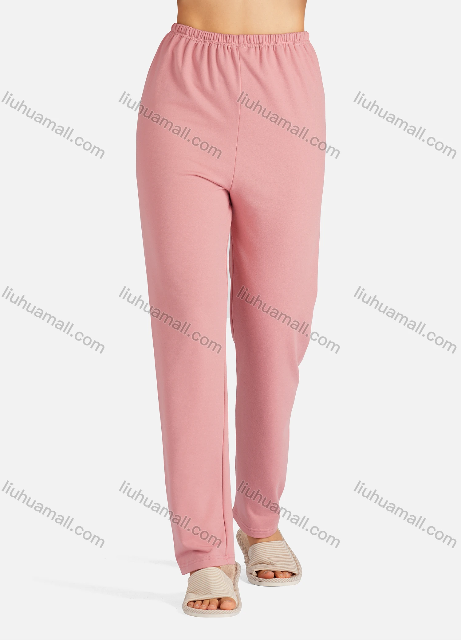 Wholesale Women's Collared Allover Print Long Sleeve Lounge Pajama 2 Piece Set - Liuhuamall