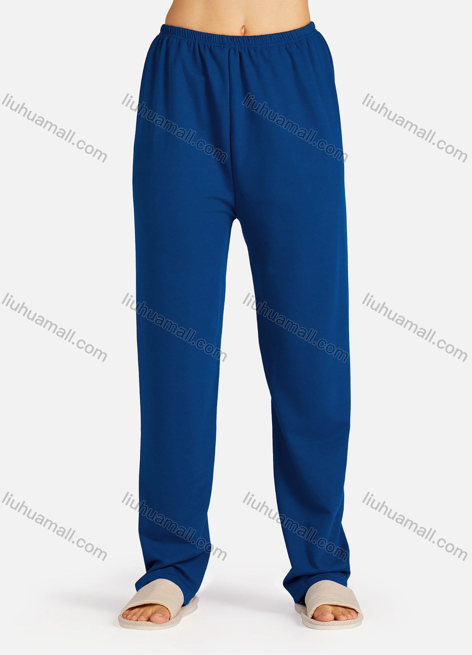 Wholesale Women's Collared Allover Leaf Print Long Sleeve Lounge Pajama 2 Piece Set - Liuhuamall