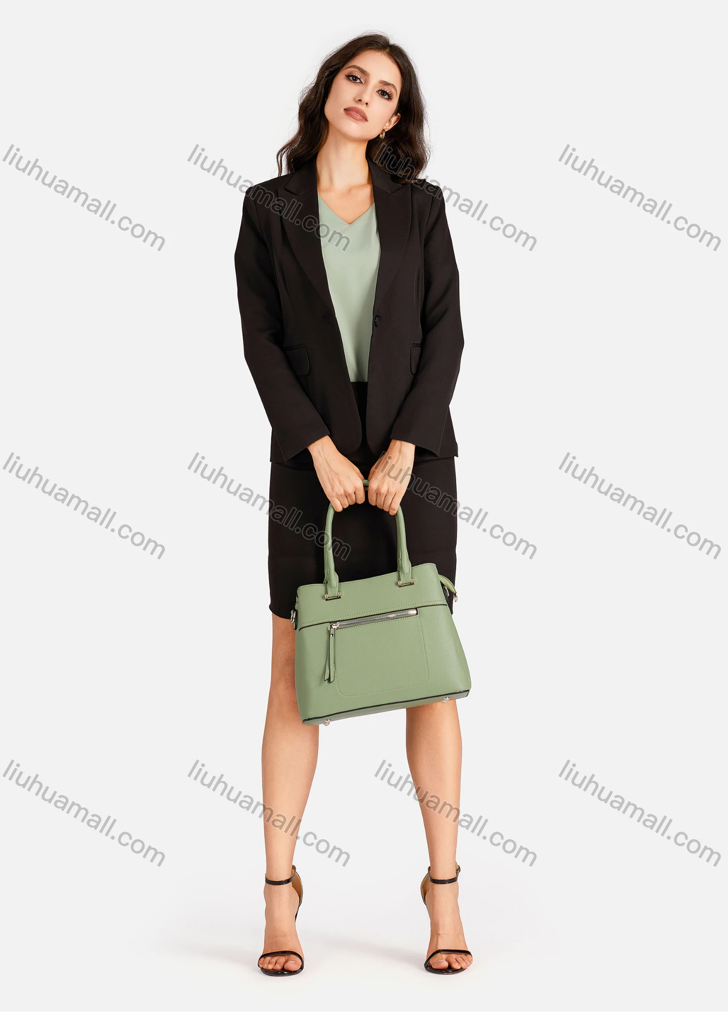 Wholesale Women's Business Lapel One Button Long Sleeve Suit Jacket - Liuhuamall