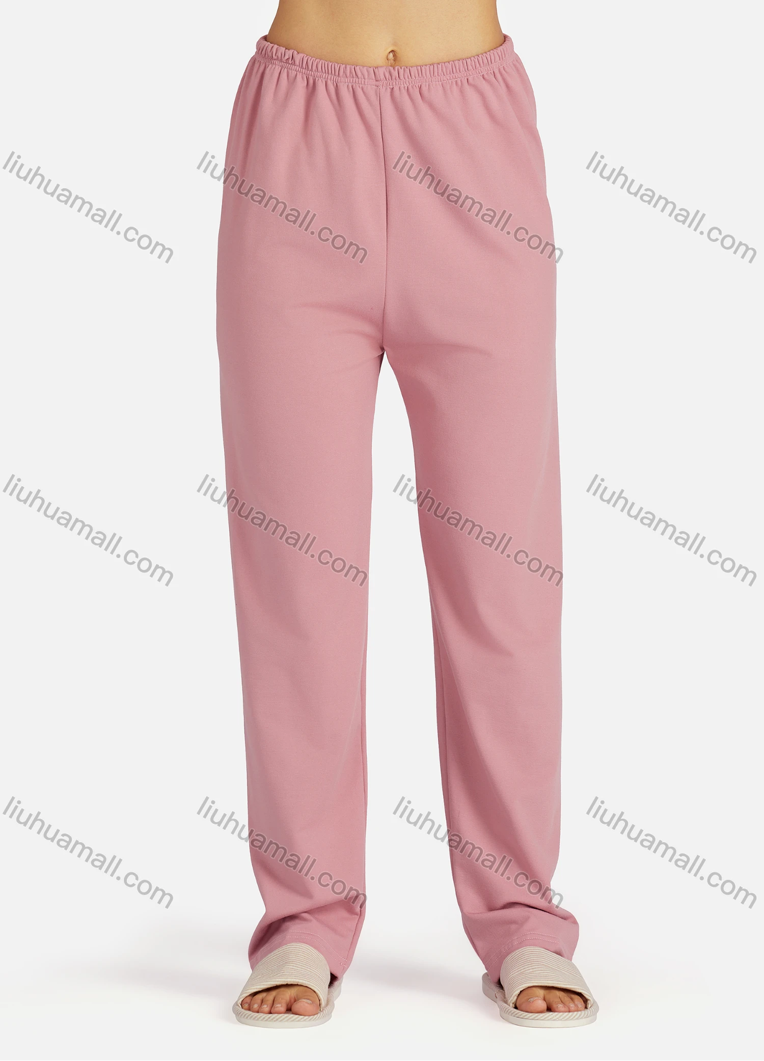 Wholesale Women's Henley Collar Allover Heart- Shaped Print Long Sleeve Lounge Pajama 2 Piece Set - Liuhuamall