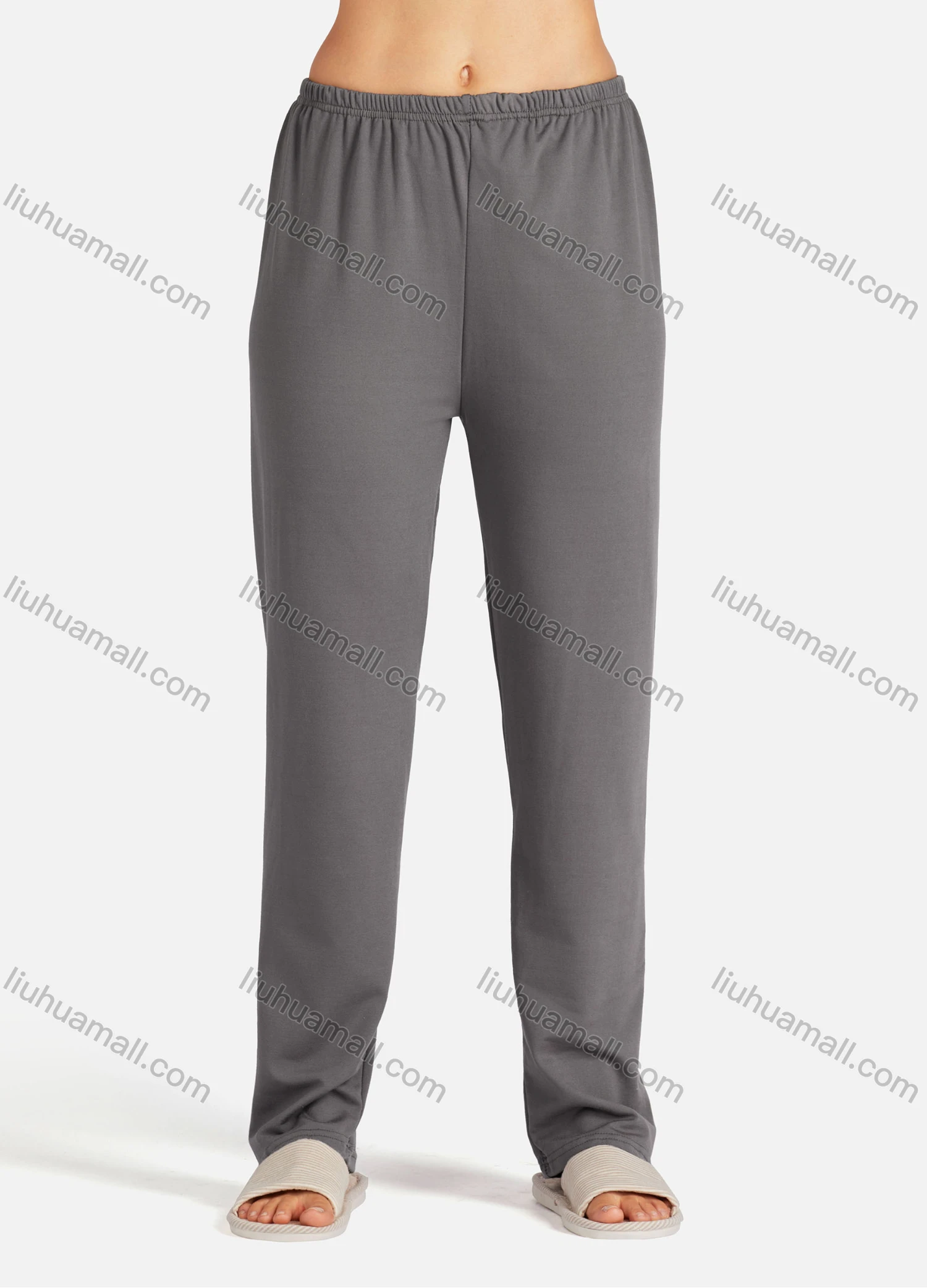 Wholesale Women's Embroidery Collared Allover Leaf Print Long Sleeve Lounge Pajama 2 Piece Set - Liuhuamall