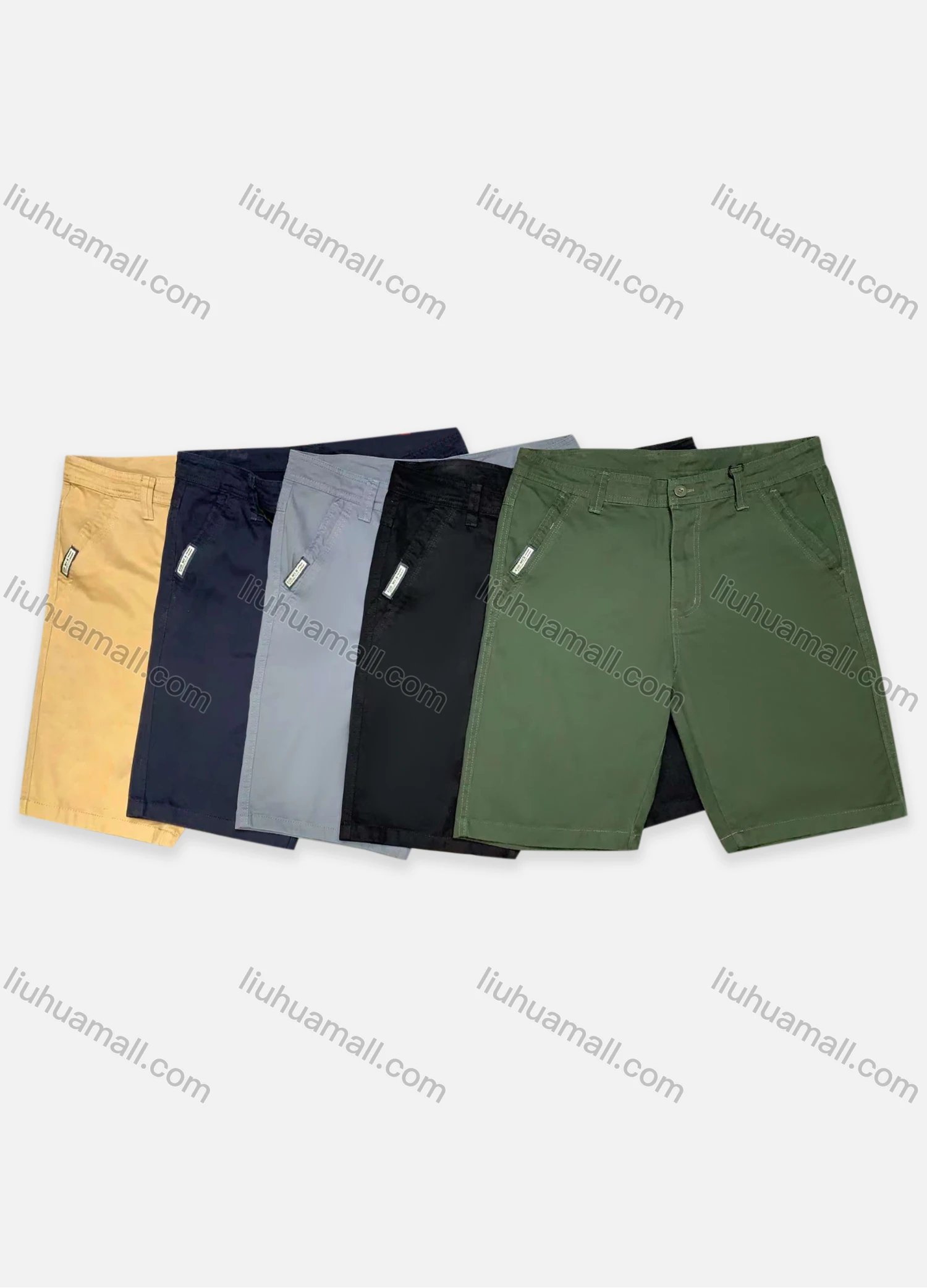 Wholesale Men's Casual Plain Side Pockets Shorts 17405# - Liuhuamall