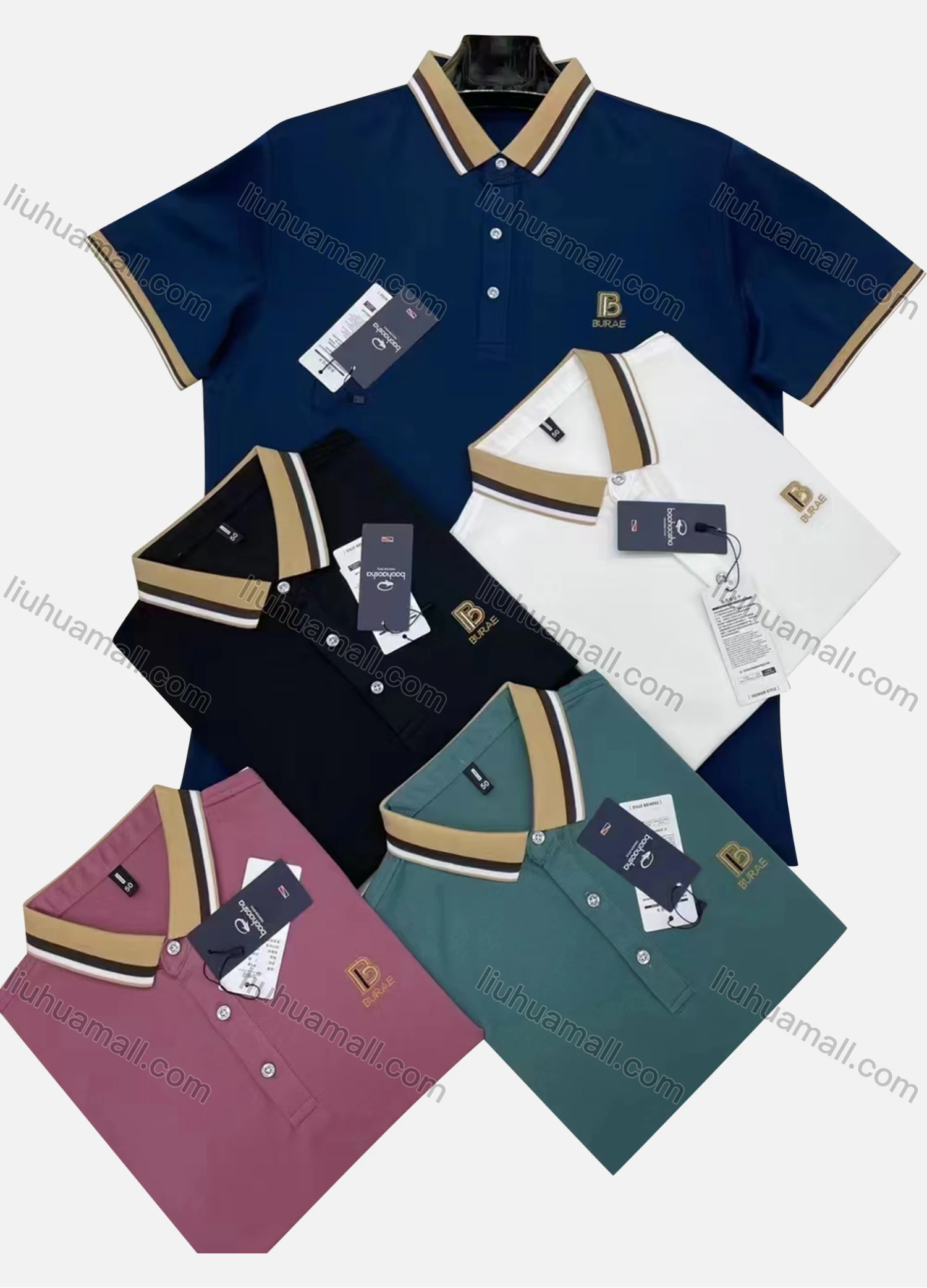 Wholesale Men's Casual Logo Short Sleeve Polo Shirt 809# - Liuhuamall