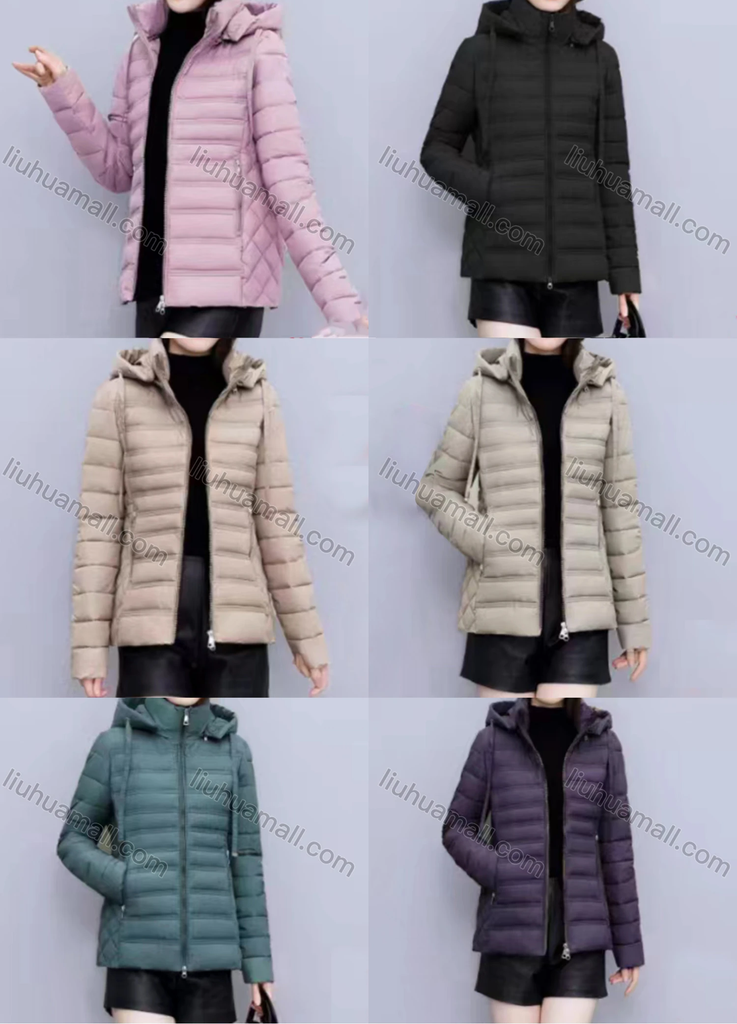 Wholesale Women's Casual Thermal Hooded Pockets Puffer Coat 812# - Liuhuamall