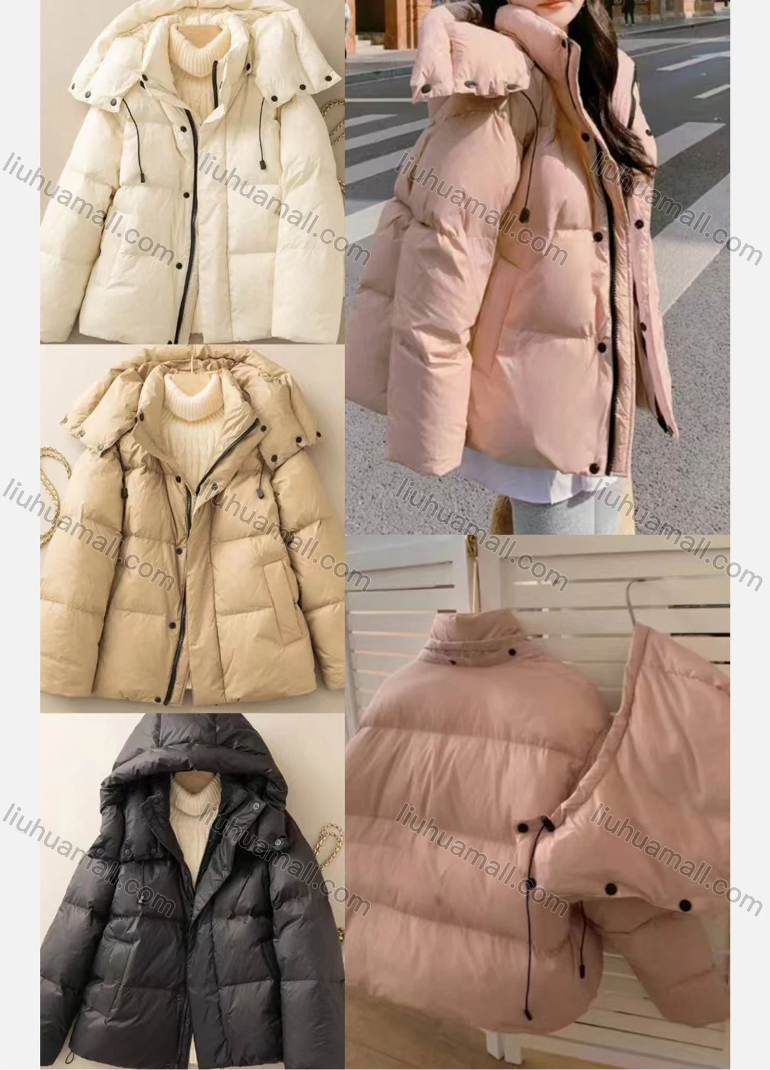 Wholesale Women's Casual Hooded Long Sleeve Puffer Jacket 9901# - Liuhuamall