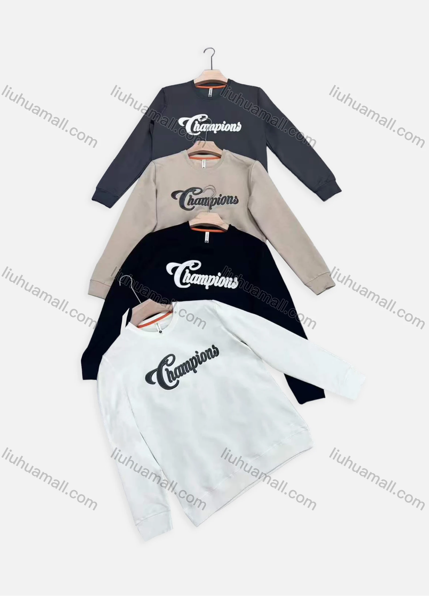 Wholesale Men's Casual Letter Print Round Neck Long Sleeve Sweatshirt 1602# - Liuhuamall