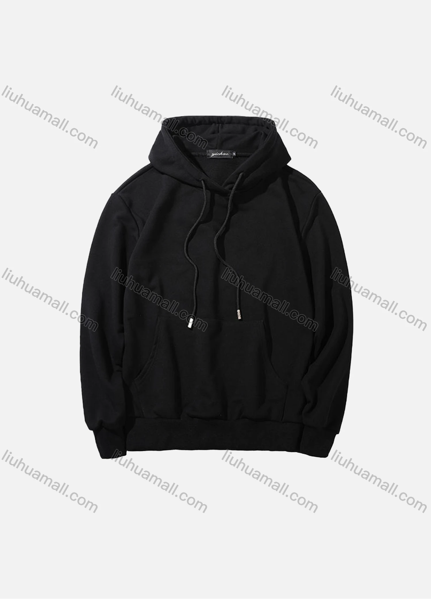 Wholesale Men's Casual Plain Sweatshirt Unisex Long Sleeve Pullover Hoodie With Kangaroo Pocket Custom 1802F# - Liuhuamall