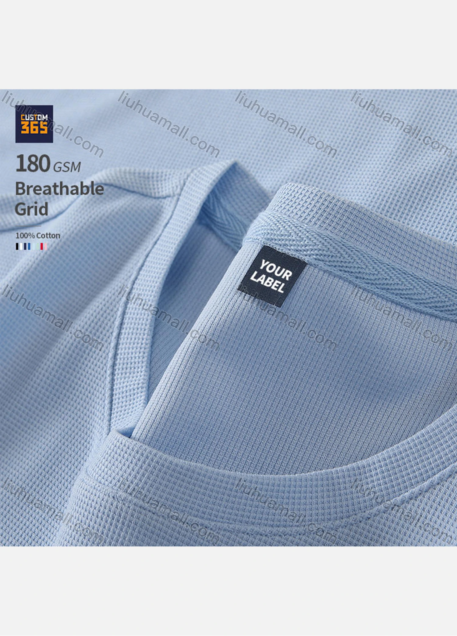 Wholesale Men's Fashion Breathable Grid Oversized Crew Neck Casual Plain Short Sleeve JHS-W23058# - Liuhuamall