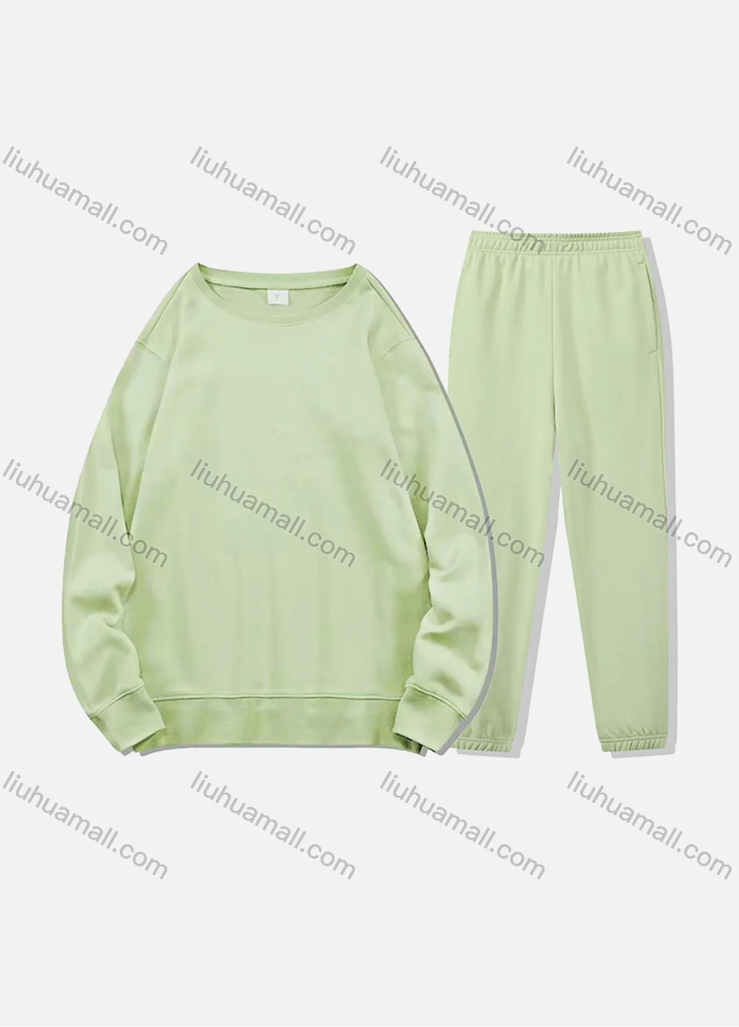 Wholesale Men's Casual Plain Long Sleeve Sweatshirt Pullover Set With Custom Embroidery Logo JM-8218A & JM-FS11266-01# - Liuhuamall