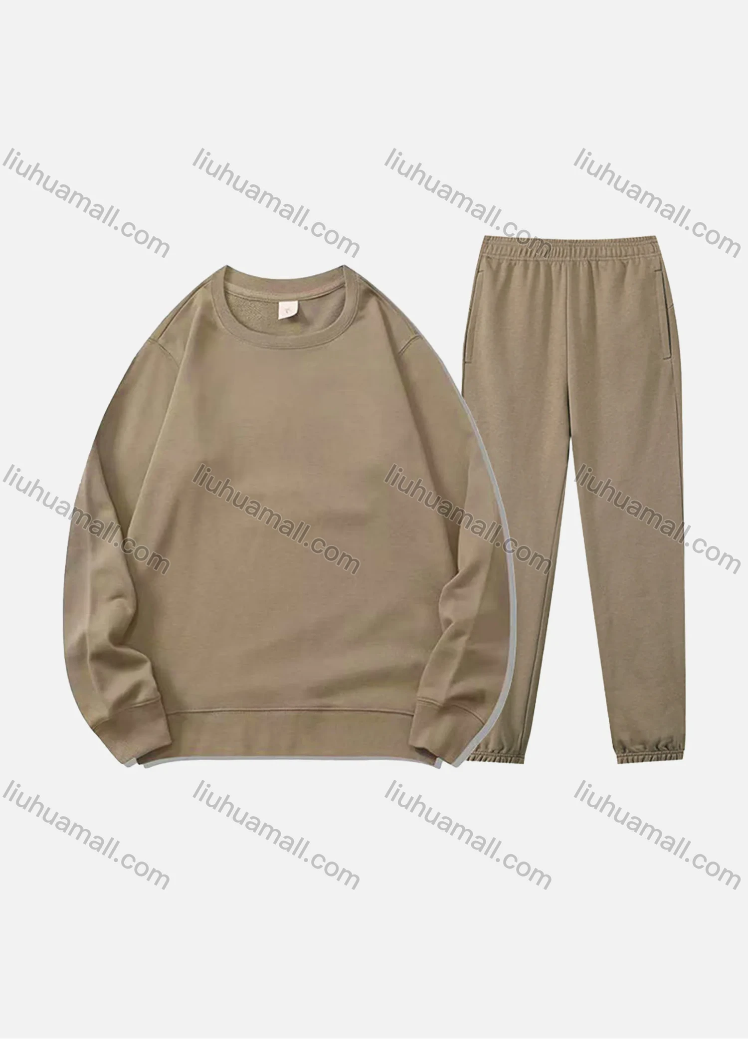 Wholesale Men's Casual Plain Long Sleeve Sweatshirt Pullover Set With Custom Embroidery Logo JM-8218A & JM-FS11266-01# - Liuhuamall