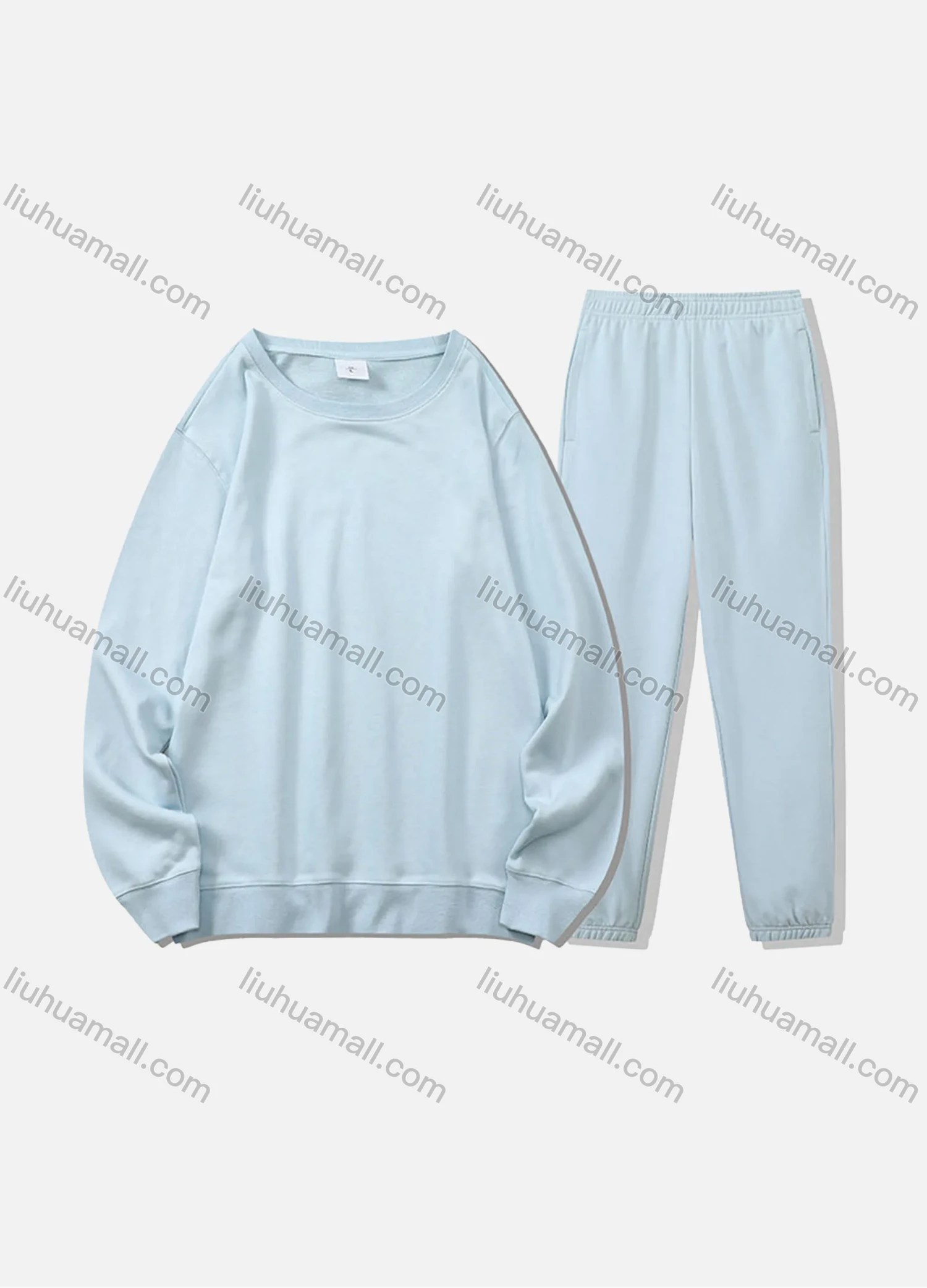 Wholesale Men's Casual Plain Long Sleeve Sweatshirt Pullover Set With Custom Embroidery Logo JM-8218A & JM-FS11266-01# - Liuhuamall