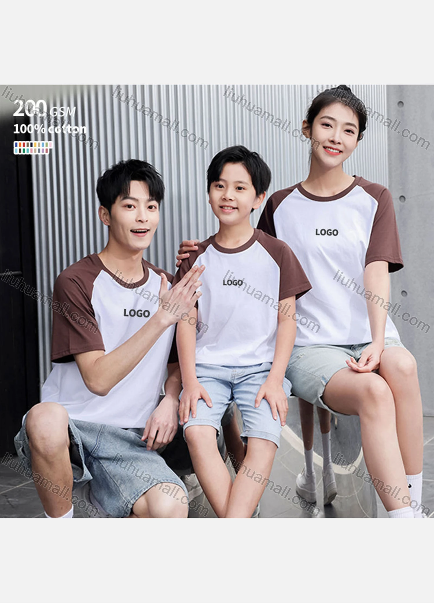 Wholesale Men's Custom Round Neck Unisex Raglan Sleeve Colorblock Soft Beathable T-Shirt TS783# - Liuhuamall