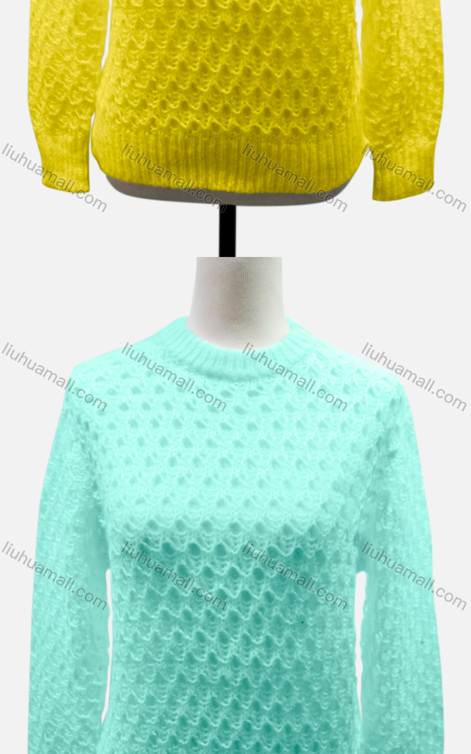 Wholesale Women's Casual Crew Neck Long Sleeve Plain Knit Sweater 60460# - Liuhuamall