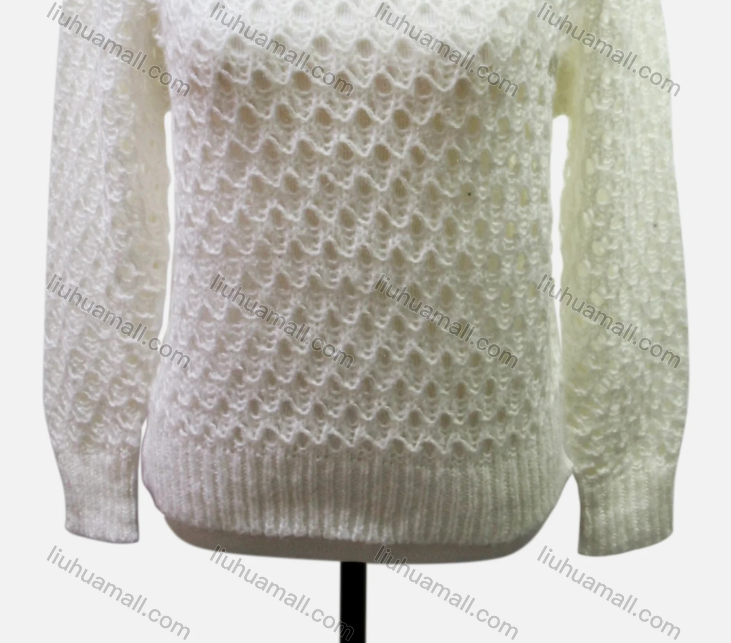 Wholesale Women's Casual Crew Neck Long Sleeve Plain Knit Sweater 60460# - Liuhuamall