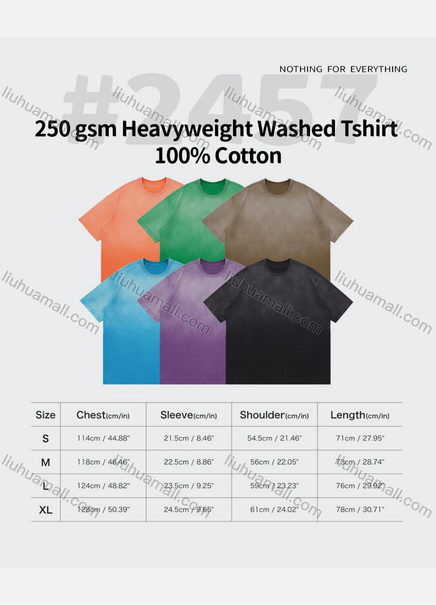Wholesale Men's Gradient Distressed Round Neck Short Sleeve Unisex Heavyweight Washed T-Shirts 2457S23# - Liuhuamall