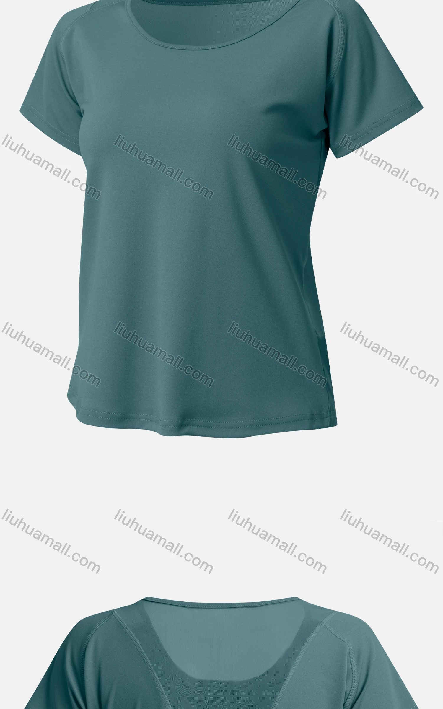 Wholesale Women's Sporty Plain Short Sleeve Moisture Wicking Quick Dry Fitness Yoga Top - Liuhuamall