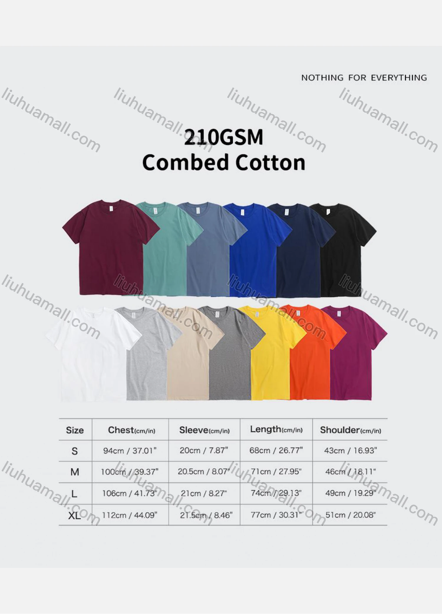 Wholesale Men's Casual Plain Round Neck Short Sleeve Unisex Combed Cotton T-Shirts 1000S20# - Liuhuamall