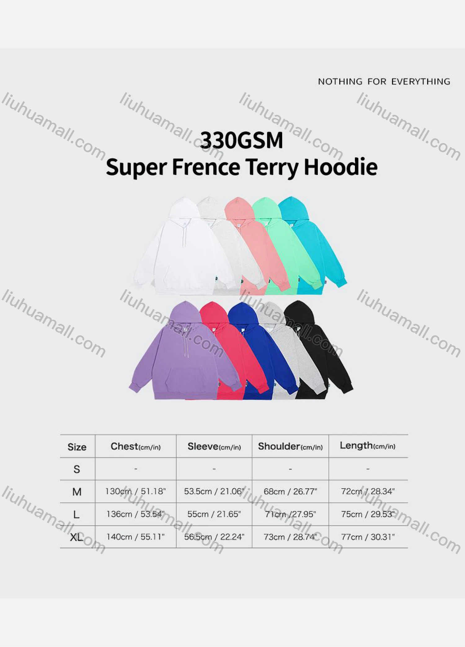 Wholesale Men's Casual Drawstring Sweatshirt Super Frence Terry Hoodie With Kangaroo Pocket 1733TW20# - Liuhuamall