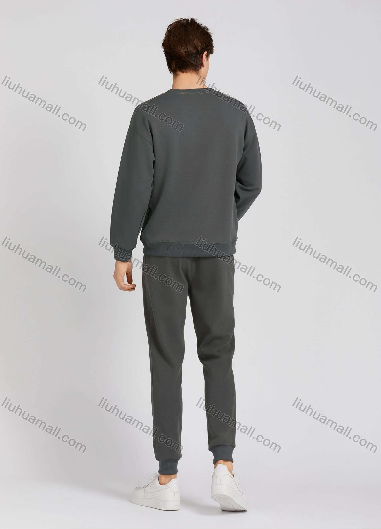 Wholesale Men's Casual Plain Drawstring Sporty Jogger Sweatpants 687# - Liuhuamall