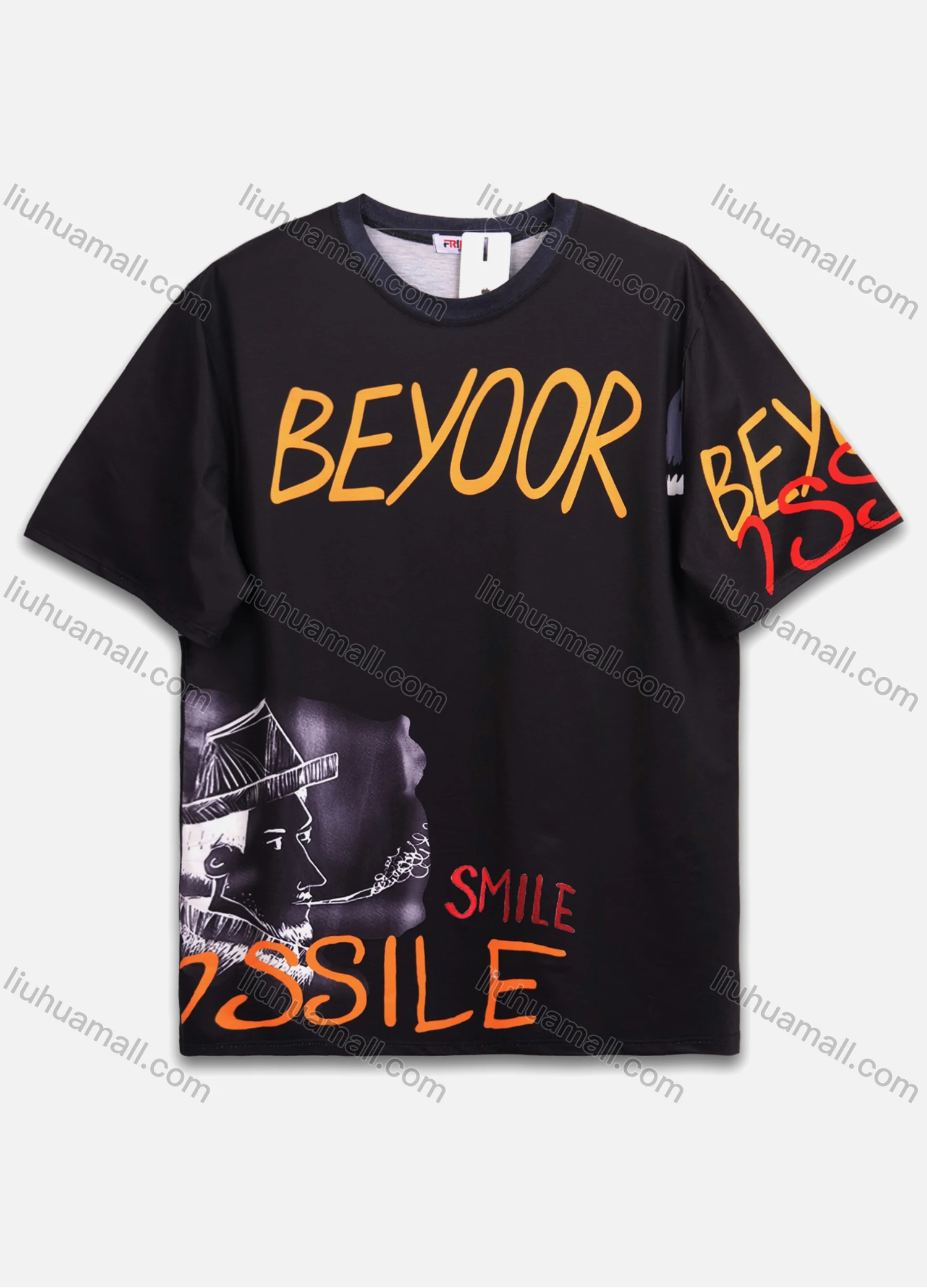 Wholesale Men's Casual Letter Graphic Round Neck Short Sleeve T-Shirt - Liuhuamall