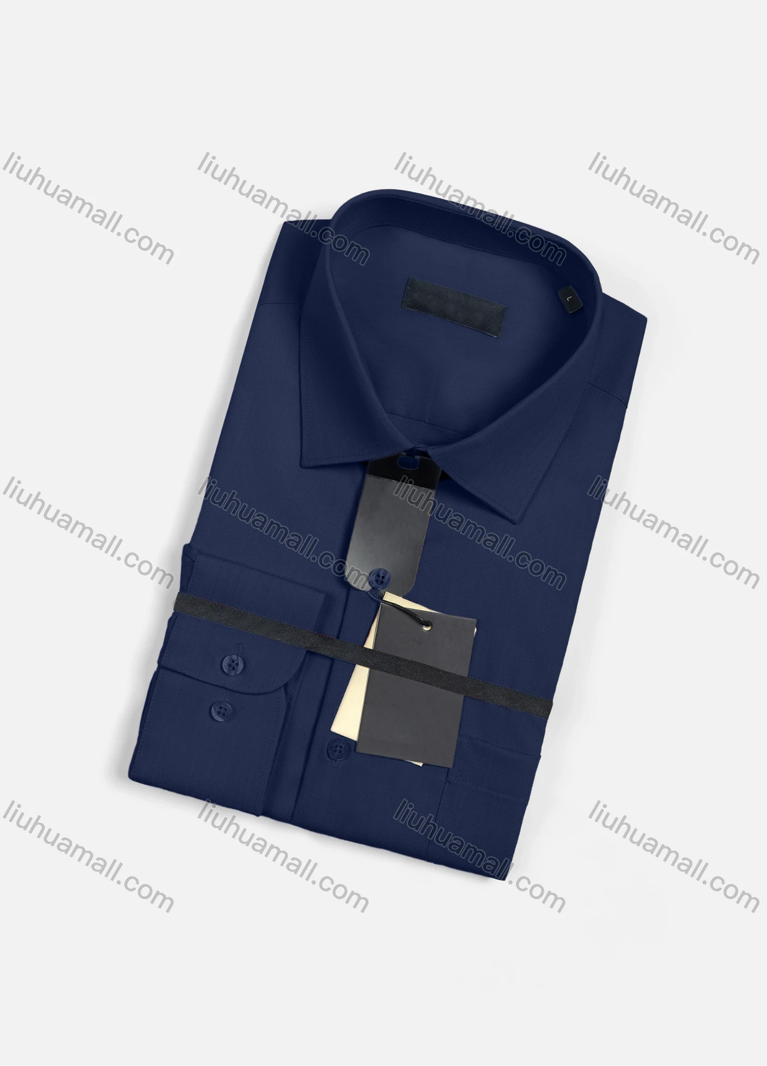 Wholesale Men's Casual Plain Long Sleeve Patch Pocket Button Down Shirt R1830# - Liuhuamall