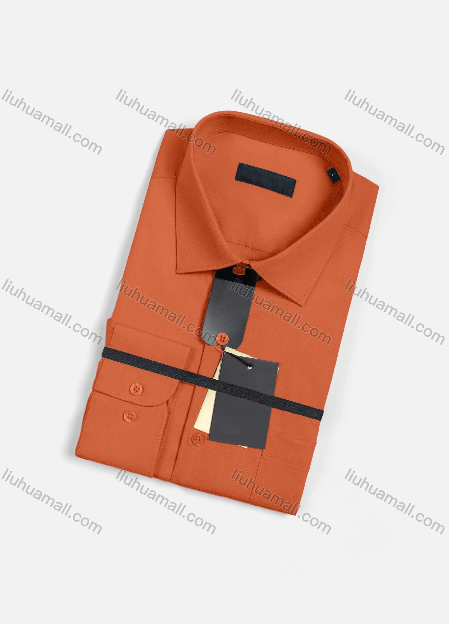 Wholesale Men's Casual Plain Long Sleeve Patch Pocket Button Down Shirt R1830# - Liuhuamall