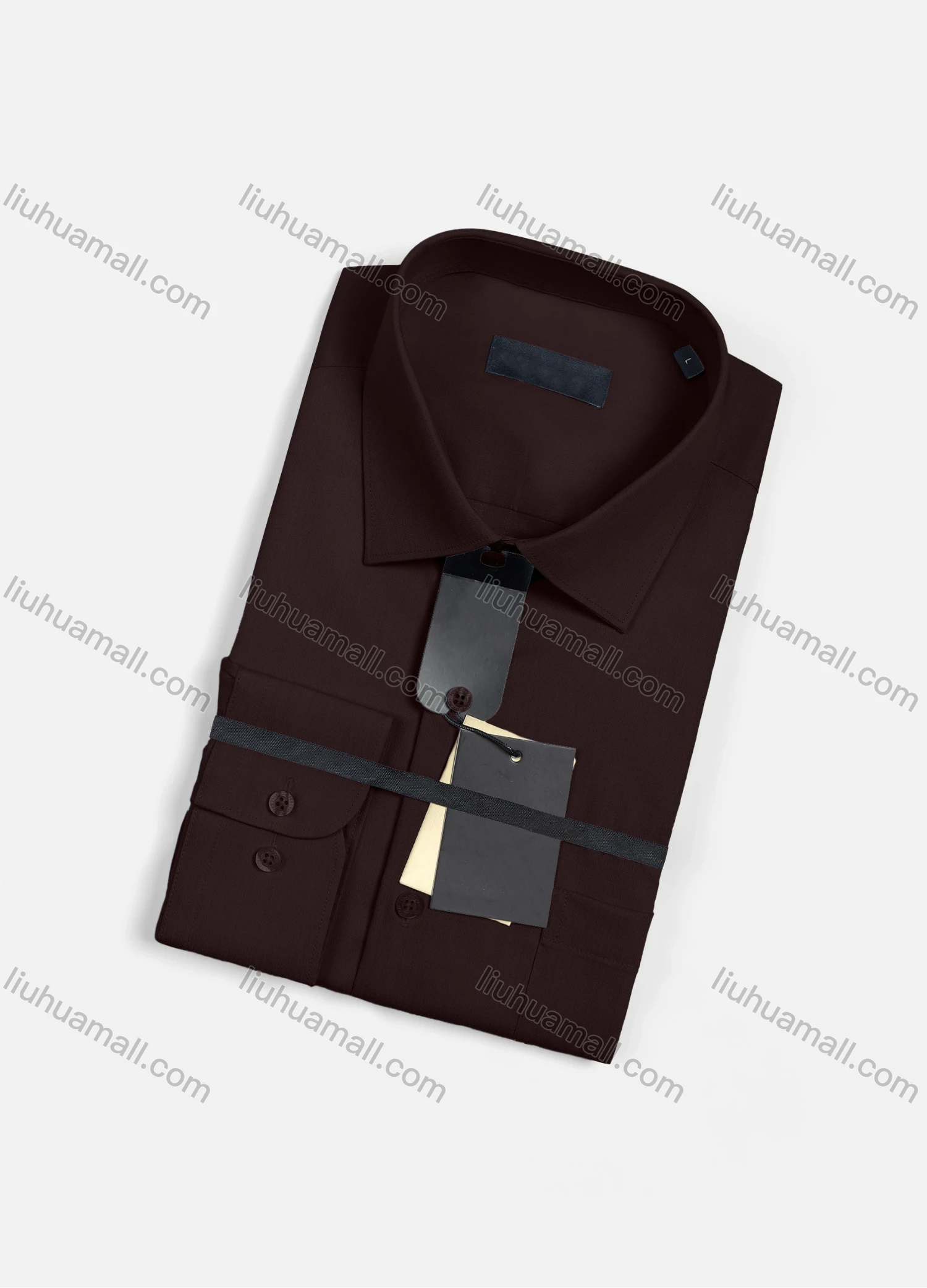 Wholesale Men's Casual Plain Long Sleeve Patch Pocket Button Down Shirt R1830# - Liuhuamall