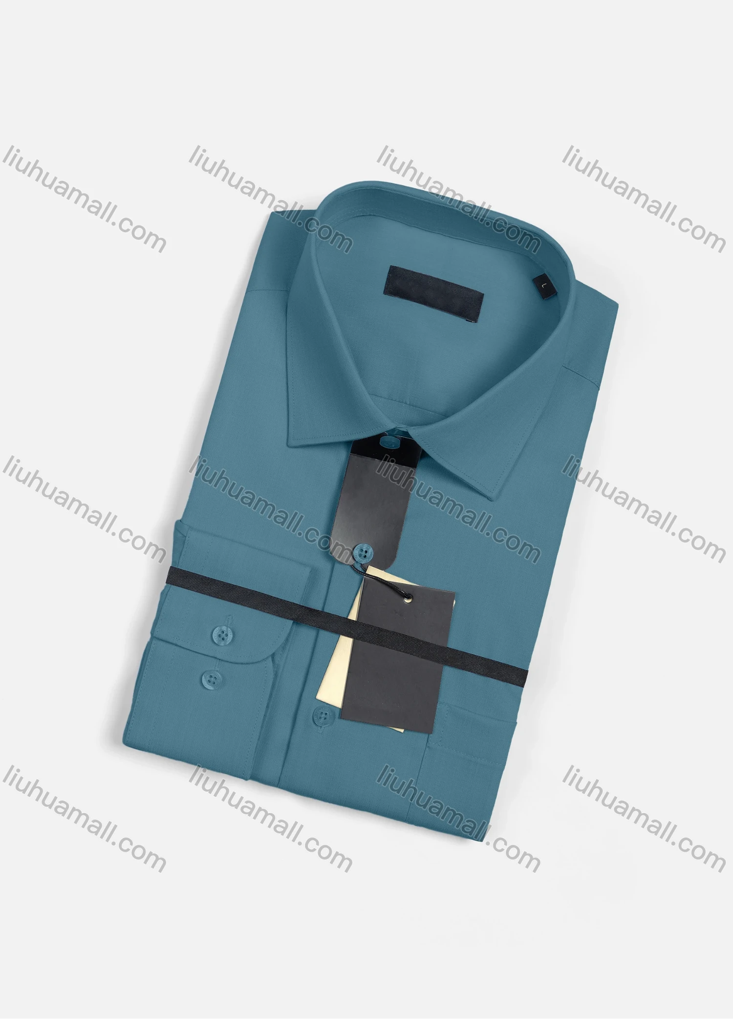 Wholesale Men's Casual Plain Long Sleeve Patch Pocket Button Down Shirt R1830# - Liuhuamall