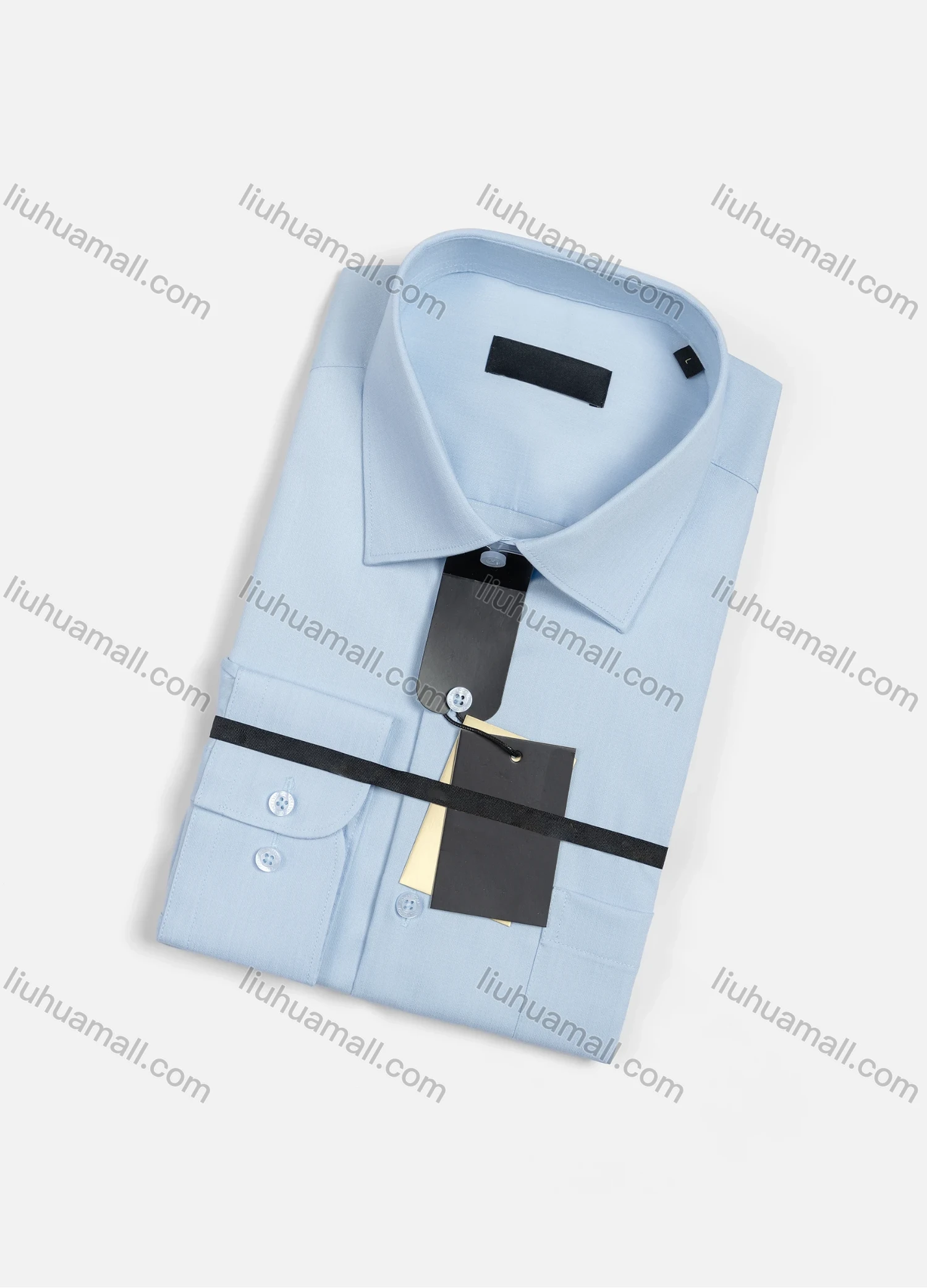 Wholesale Men's Casual Plain Long Sleeve Patch Pocket Button Down Shirt R1830# - Liuhuamall