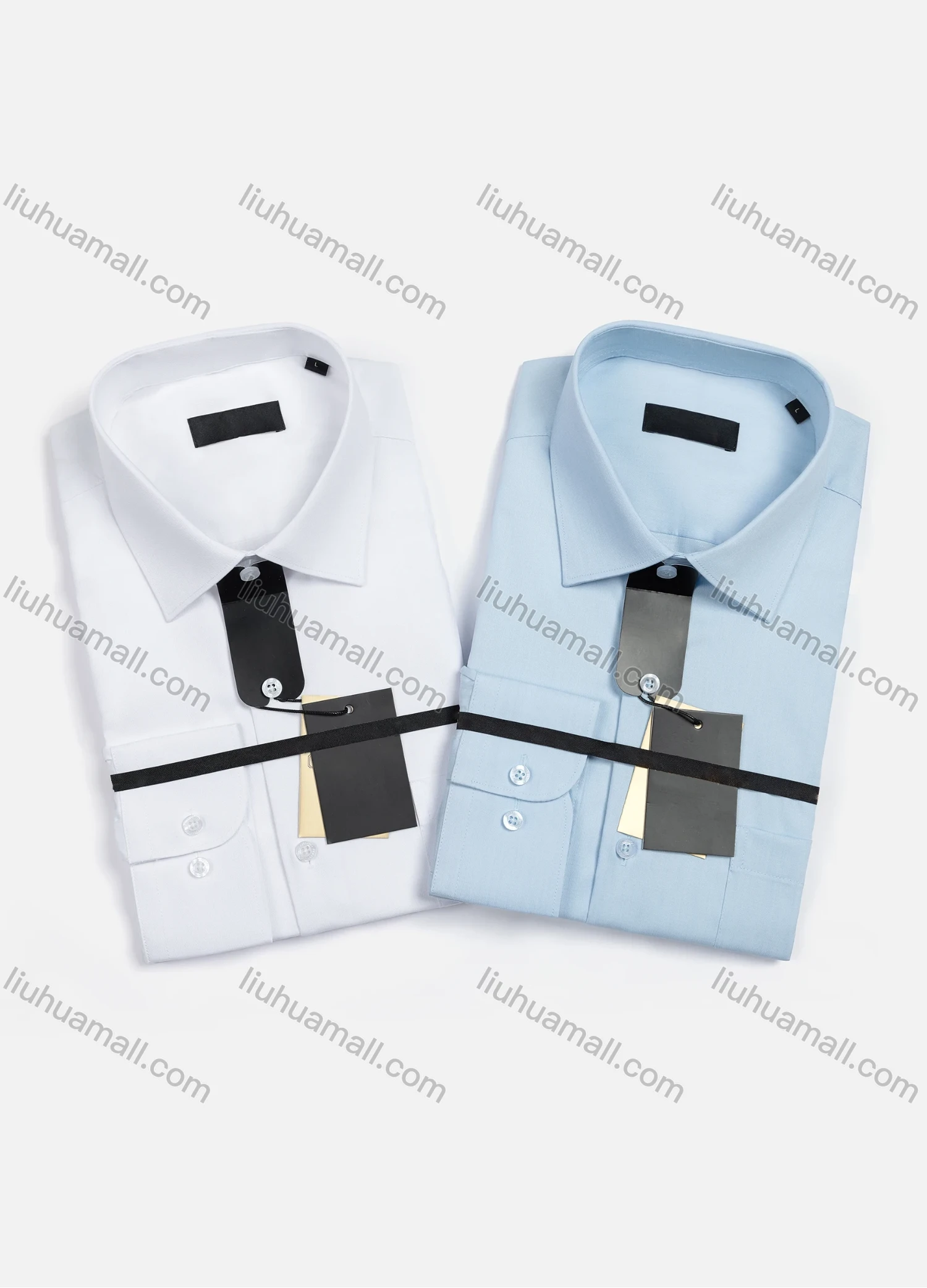 Wholesale Men's Casual Plain Long Sleeve Patch Pocket Button Down Shirt R1830# - Liuhuamall