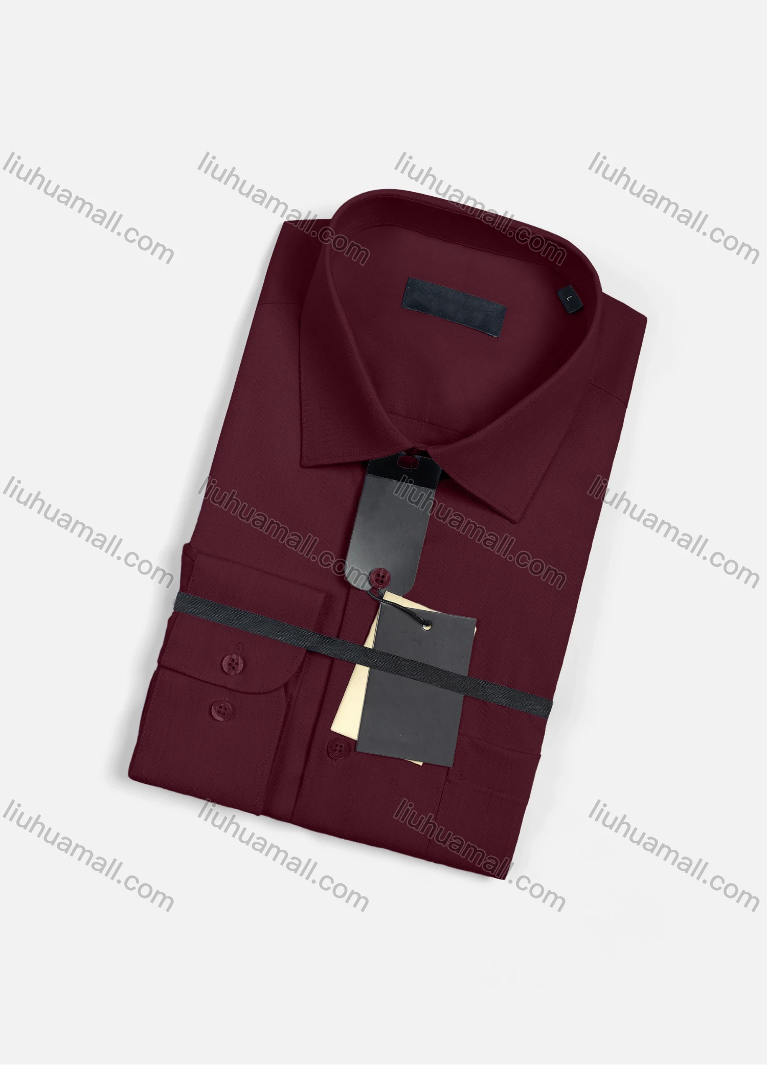 Wholesale Men's Casual Plain Long Sleeve Patch Pocket Button Down Shirt R1830# - Liuhuamall