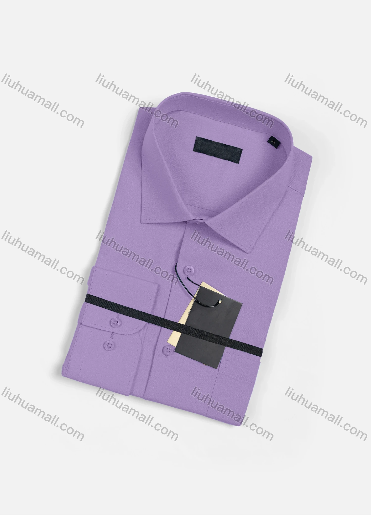 Wholesale Men's Casual Plain Long Sleeve Patch Pocket Button Down Shirt R1952# - Liuhuamall