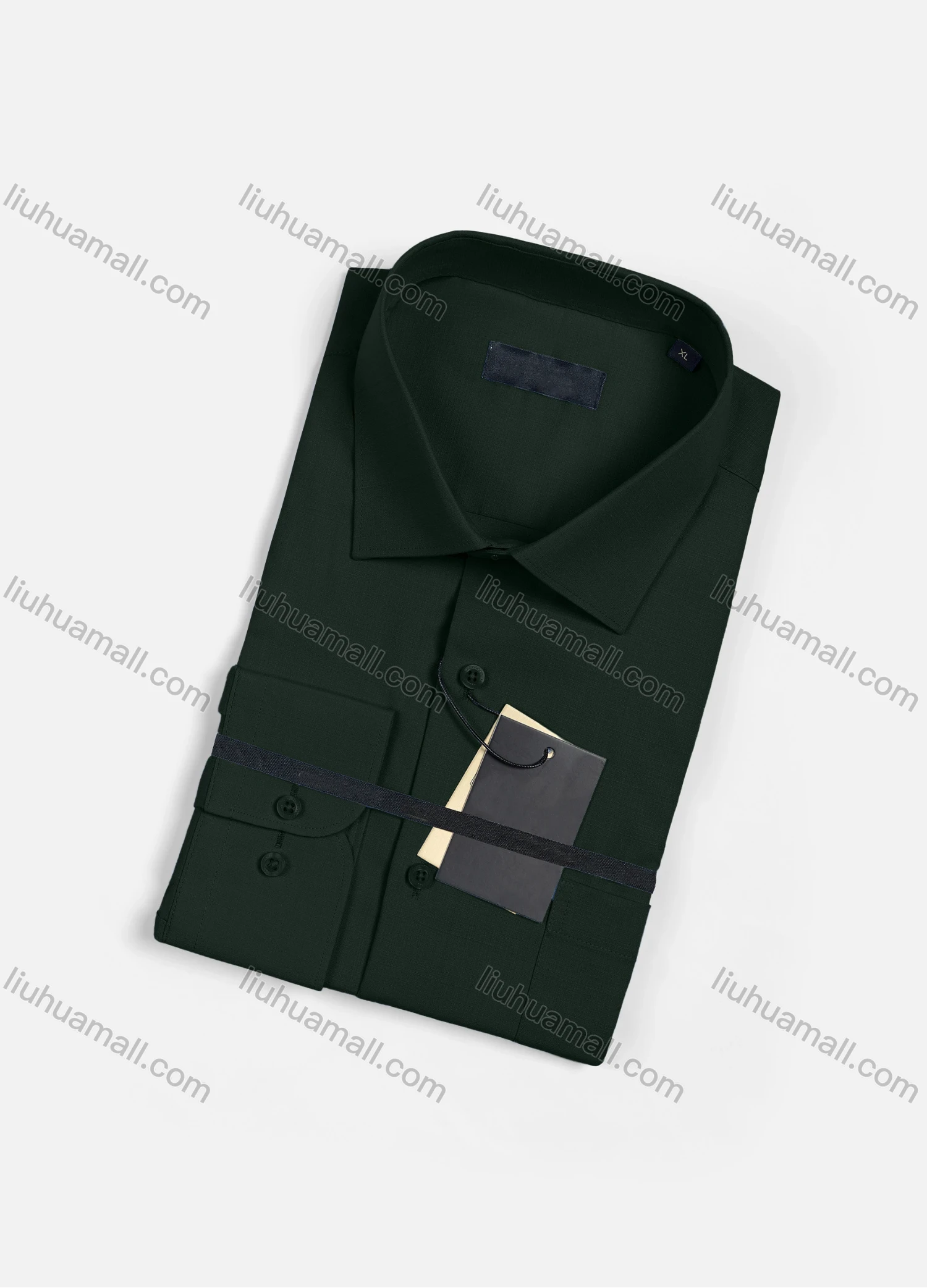 Wholesale Men's Casual Plain Long Sleeve Patch Pocket Button Down Shirt R1952# - Liuhuamall