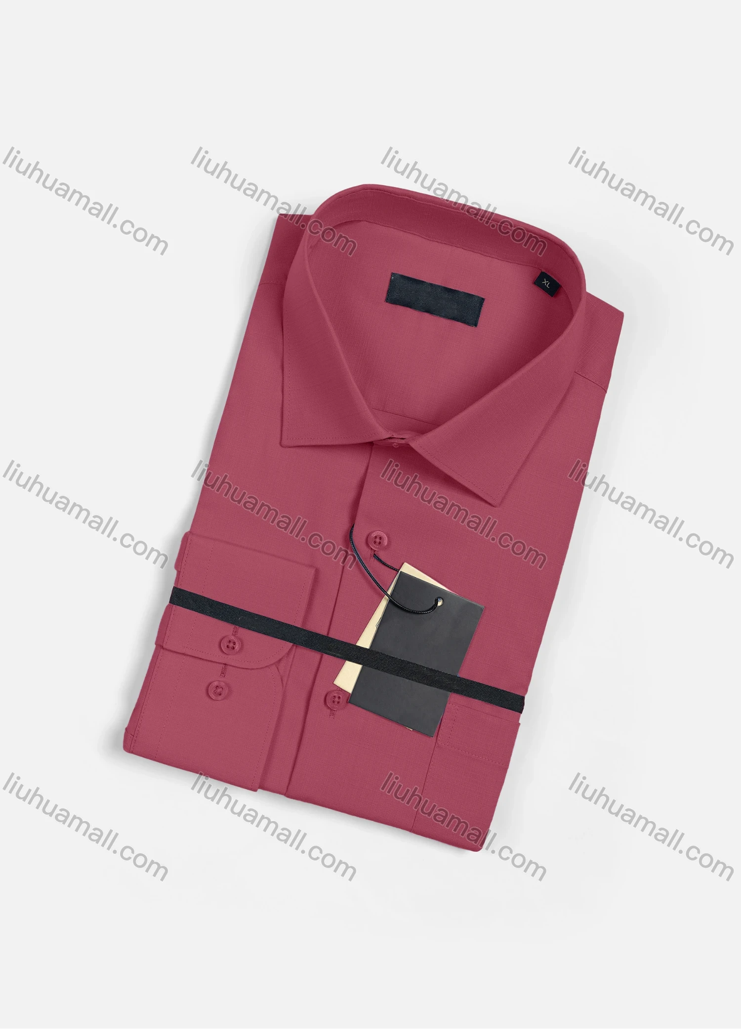 Wholesale Men's Casual Plain Long Sleeve Patch Pocket Button Down Shirt R1952# - Liuhuamall