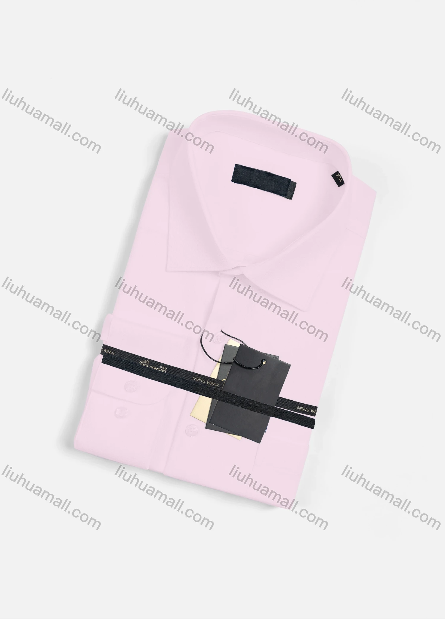 Wholesale Men's Casual Plain Long Sleeve Patch Pocket Button Down Shirt R1952# - Liuhuamall