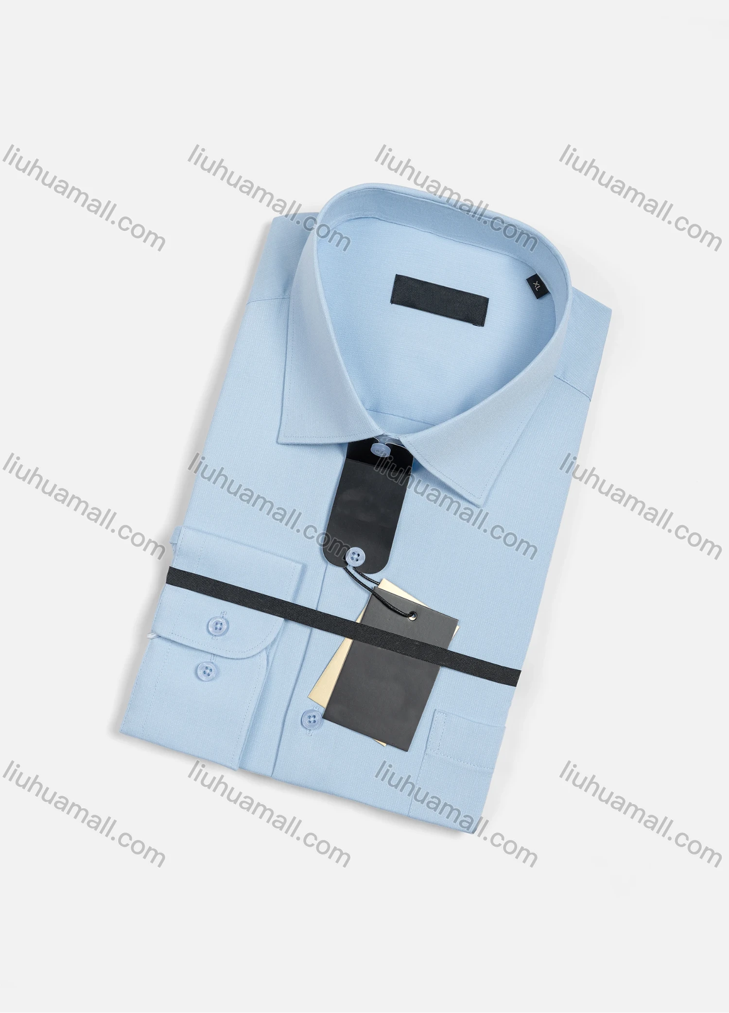 Wholesale Men's Casual Plain Long Sleeve Patch Pocket Button Down Shirt R2225-3# - Liuhuamall