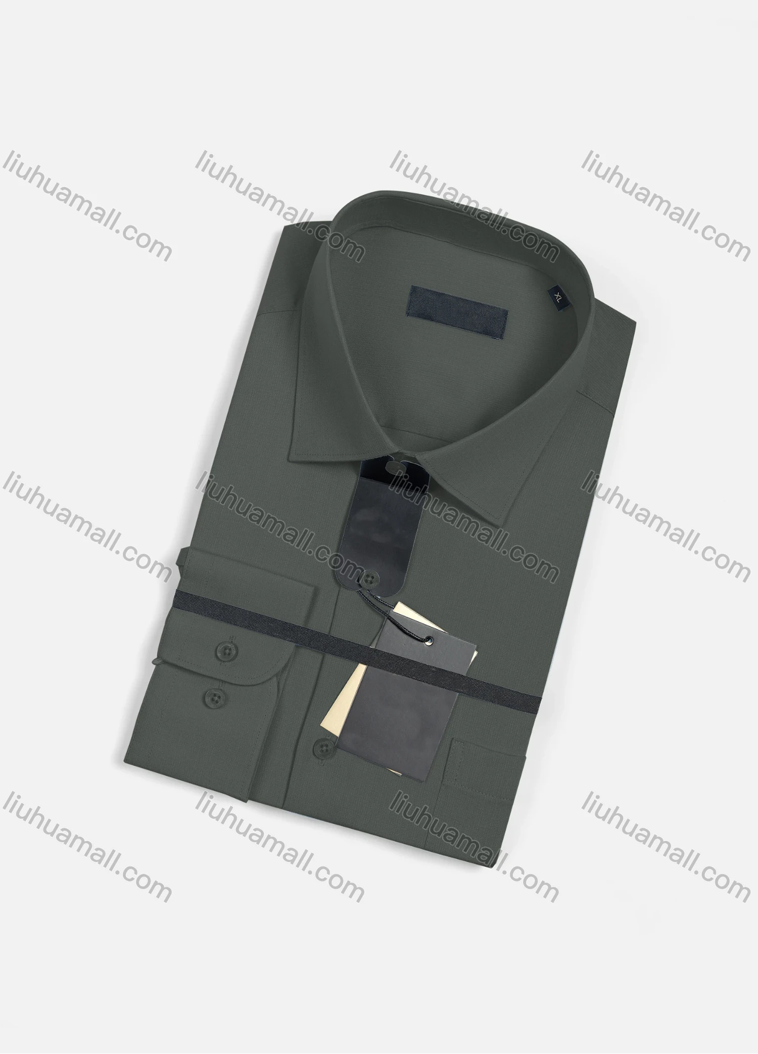Wholesale Men's Casual Plain Long Sleeve Patch Pocket Button Down Shirt R2225-3# - Liuhuamall