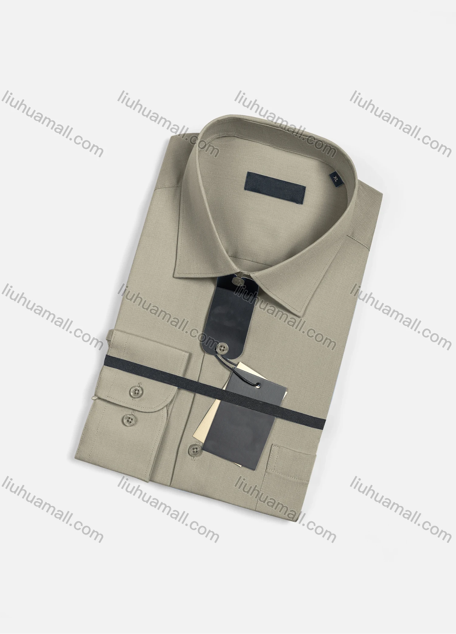 Wholesale Men's Casual Plain Long Sleeve Patch Pocket Button Down Shirt R2225-3# - Liuhuamall
