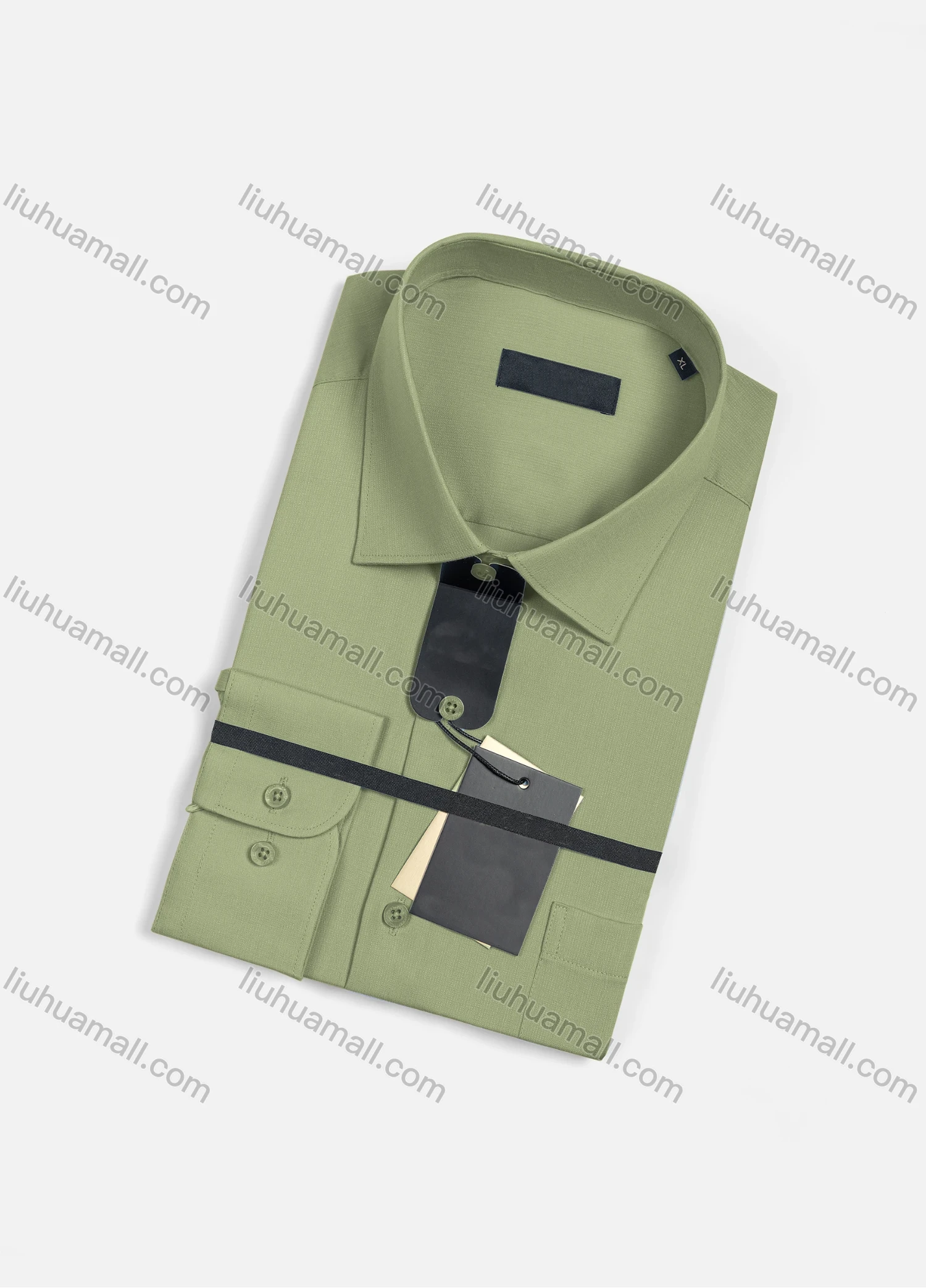 Wholesale Men's Casual Plain Long Sleeve Patch Pocket Button Down Shirt R2225-3# - Liuhuamall